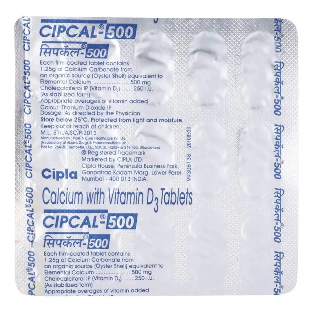 Cipcal 500 Tablet product image