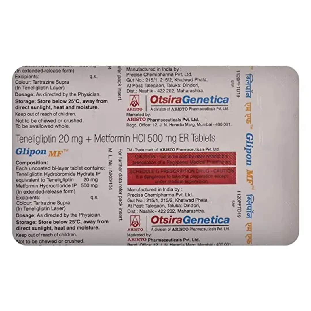 Glipon Mf 20/500 Tablet product image