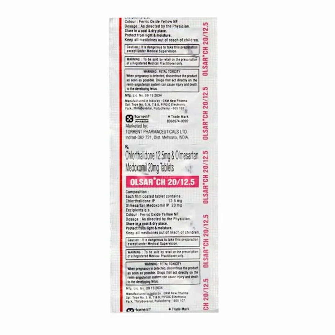 Olsar Ch 20/12.5 Tablet product image