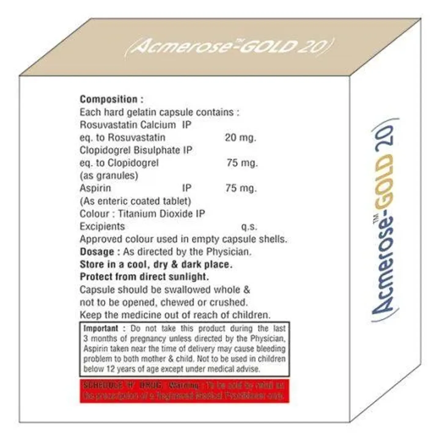 Acmerose Gold 20 Capsule product image