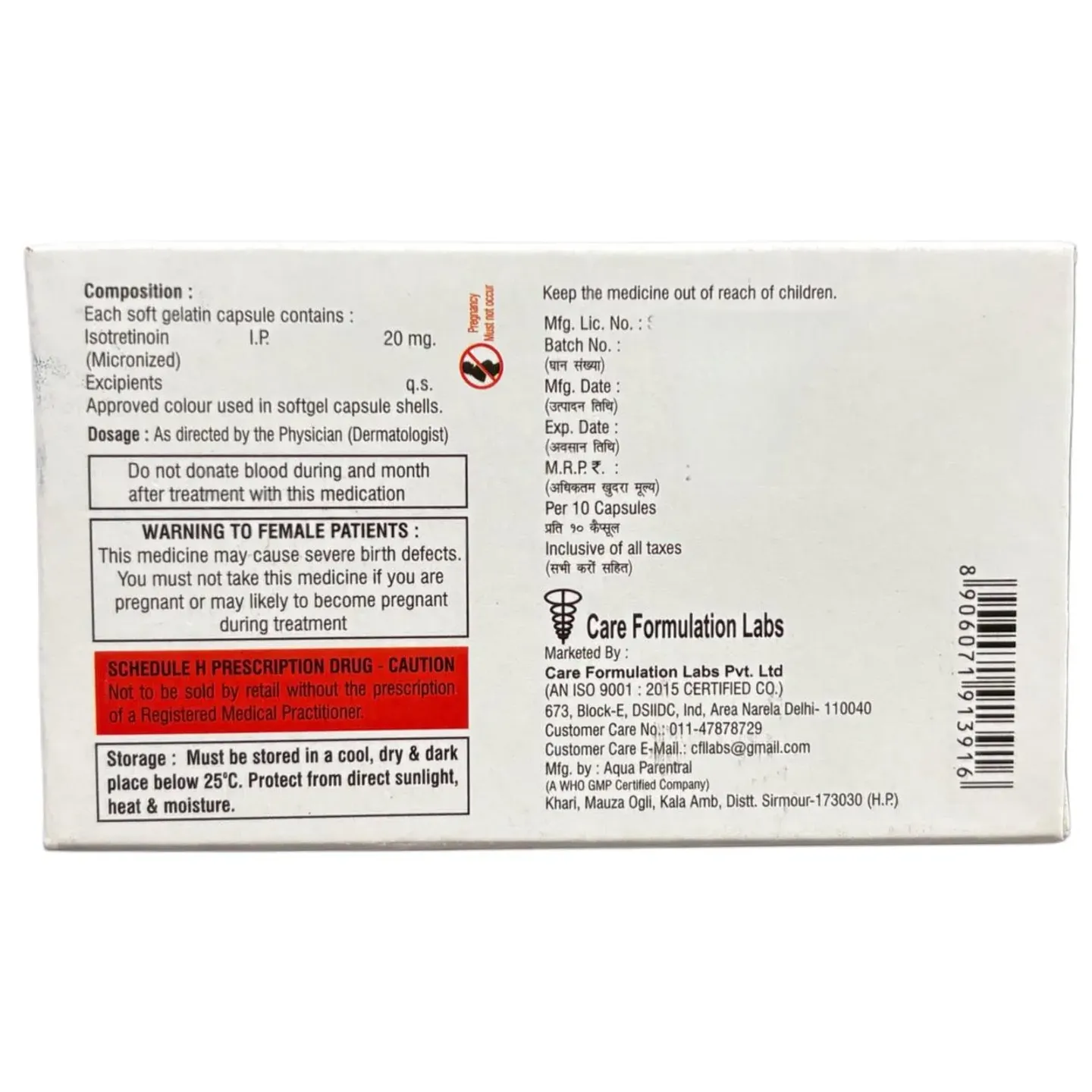 Acneof 20 Capsule product image