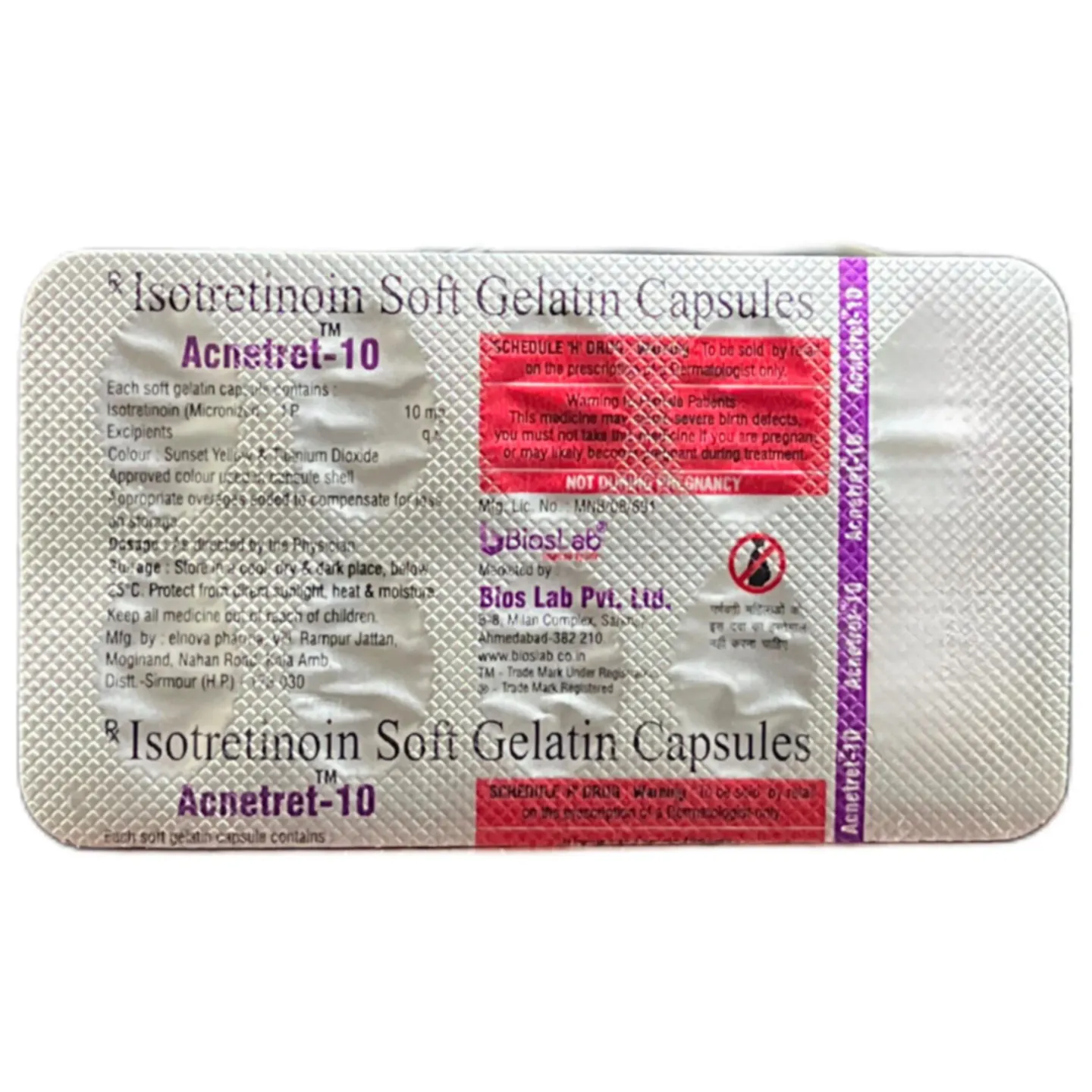 Acnetret 10mg Capsule product image