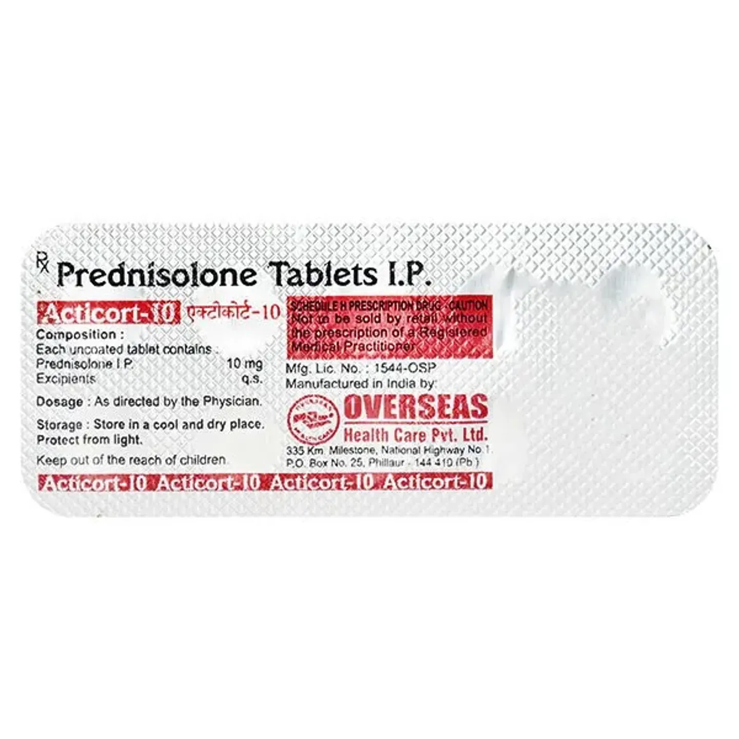 Acticort 10 Tablet product image