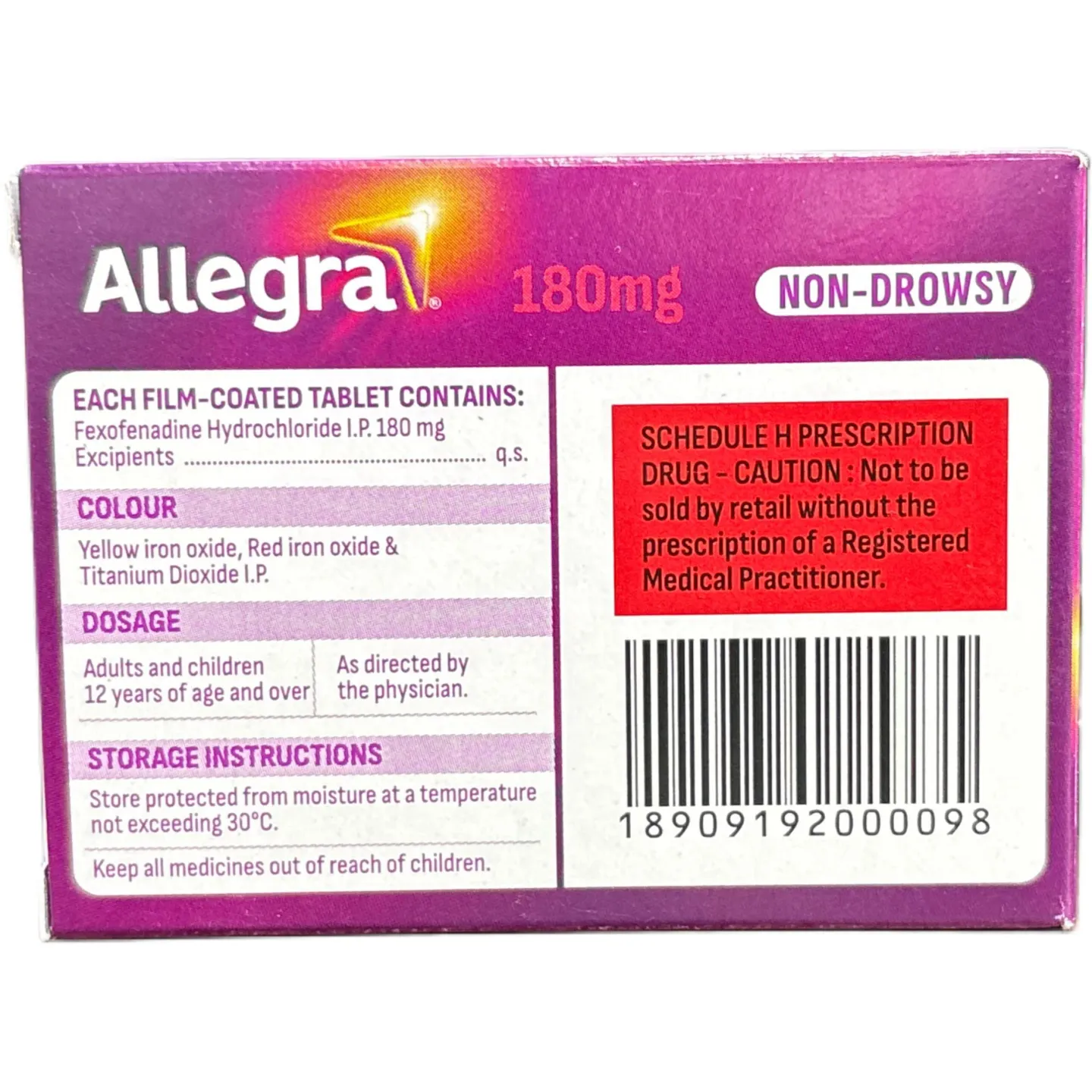 Allegra 180 Tablet product image