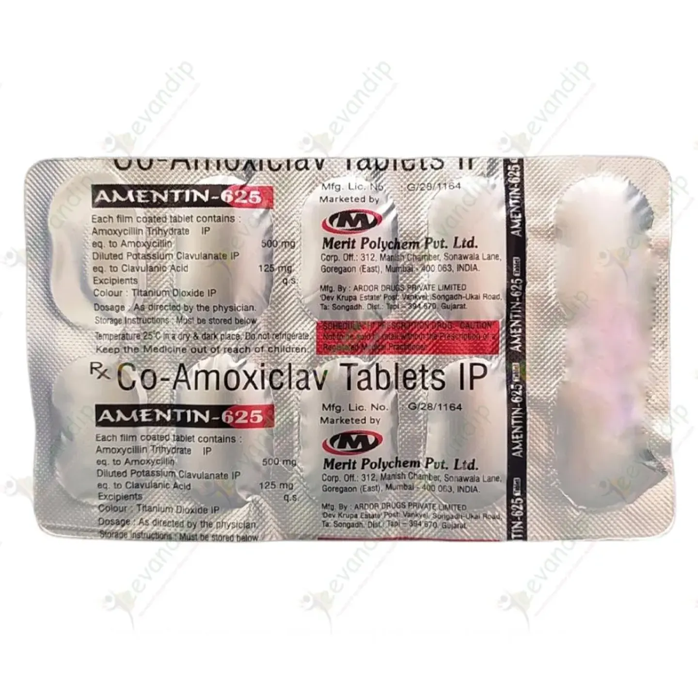 Amentin 625 Tablet product image