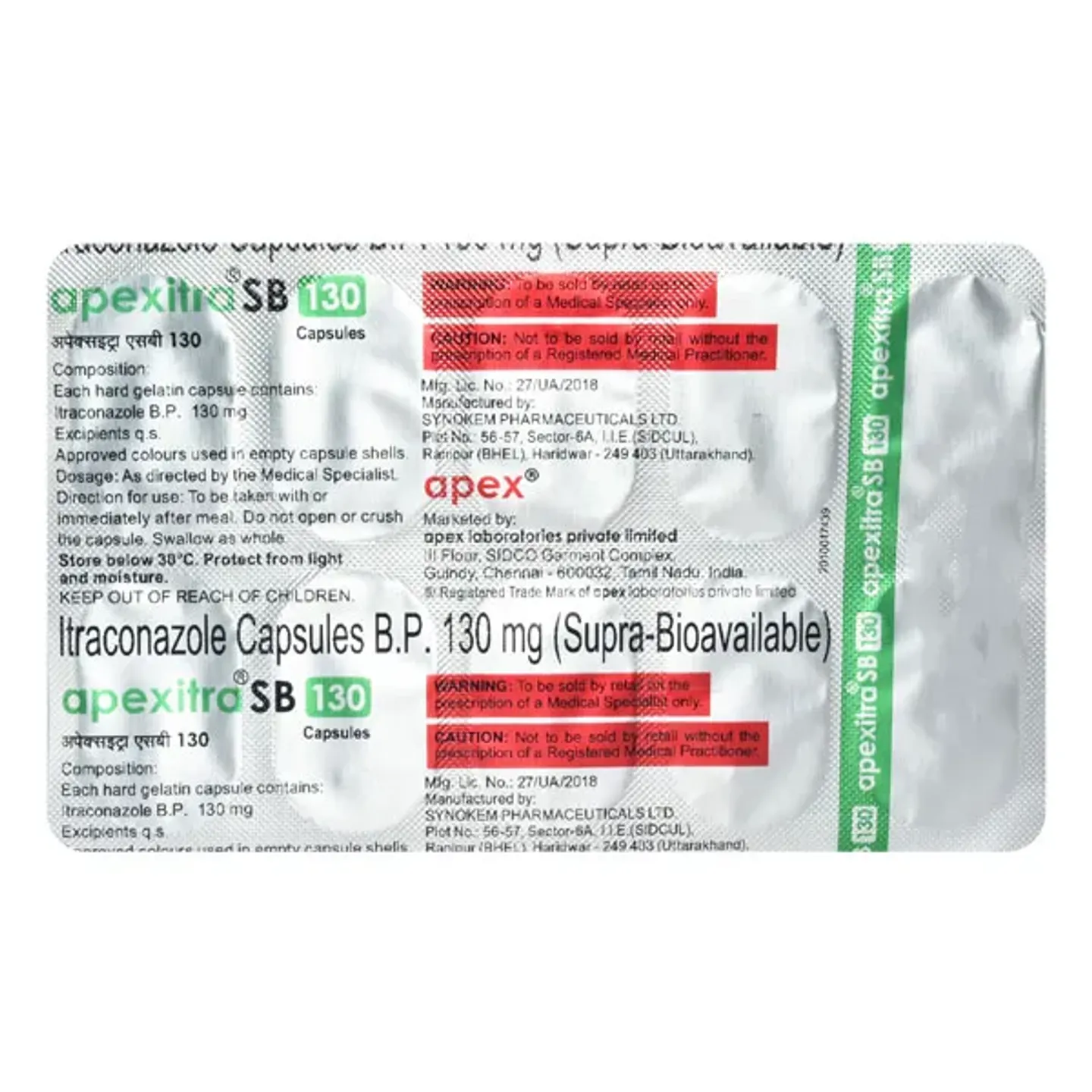 Apexitra Sb 130 Capsule product image