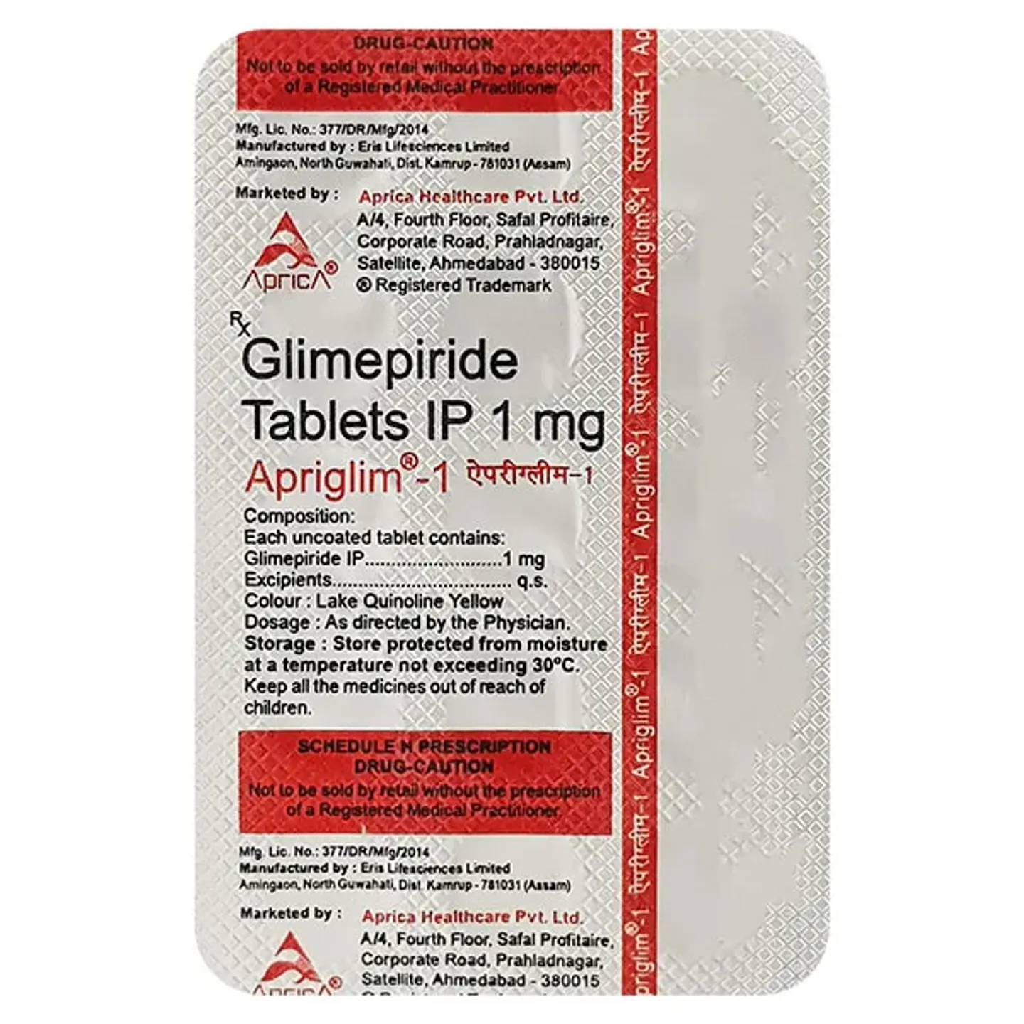 Apriglim 1 Tablet product image