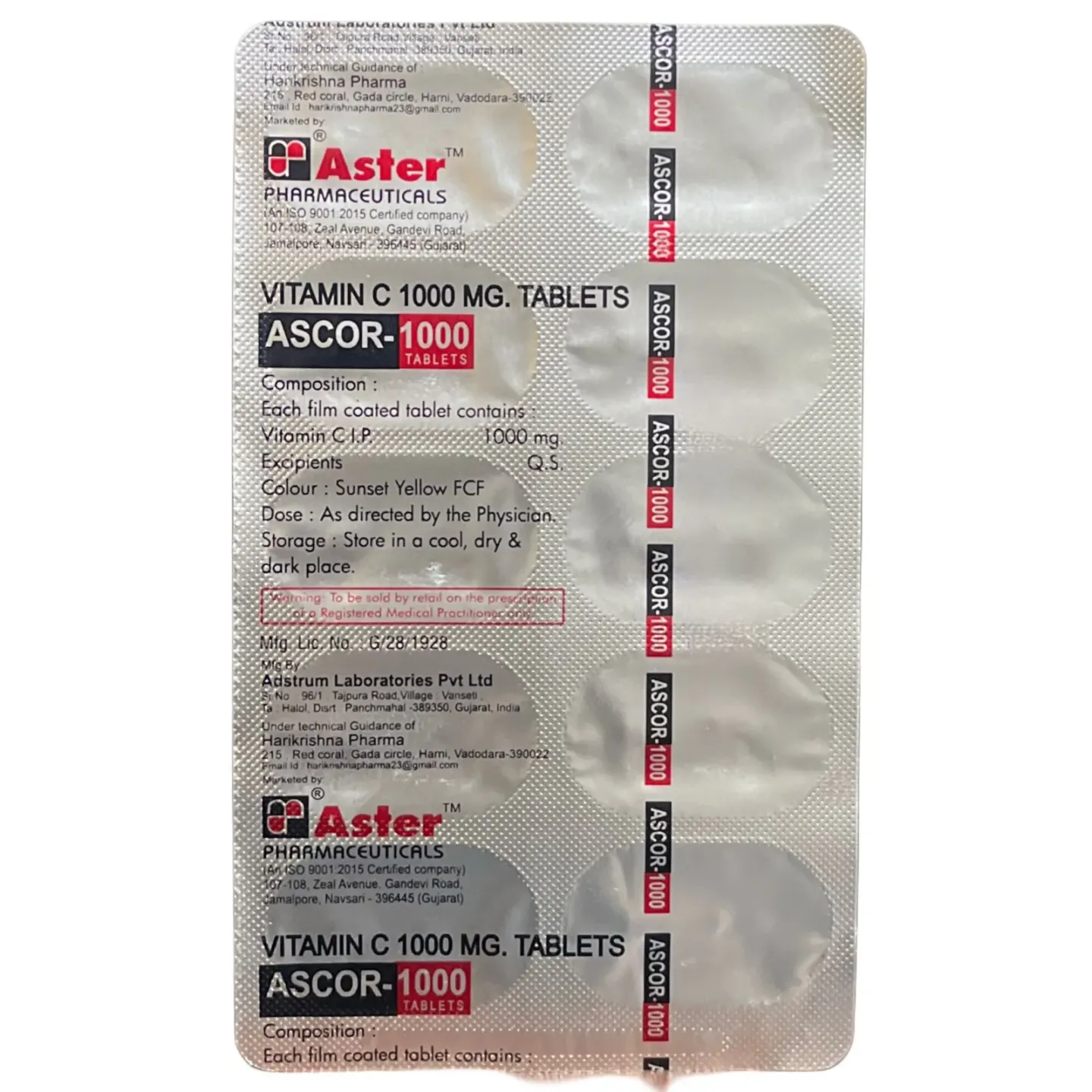 Ascor 1000 Tablet product image
