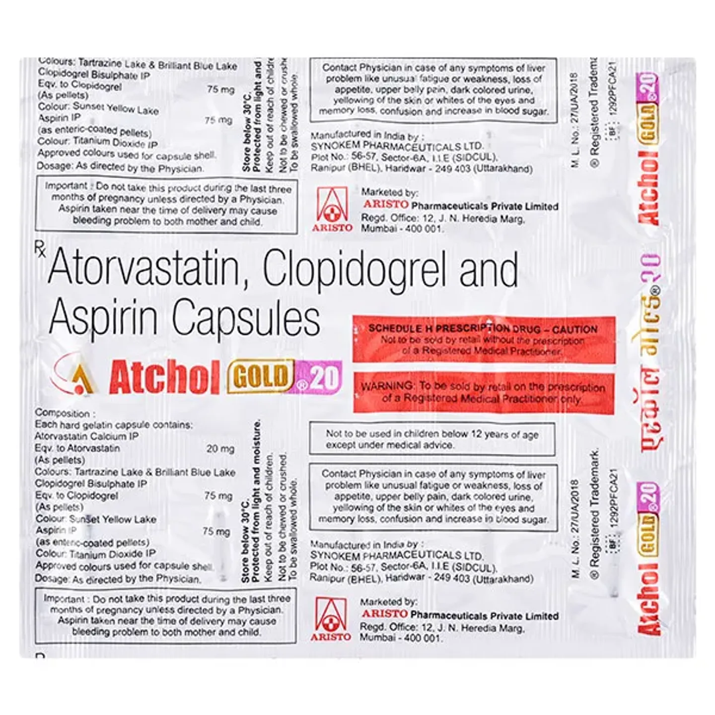 Atchol Gold 20 Capsule product image