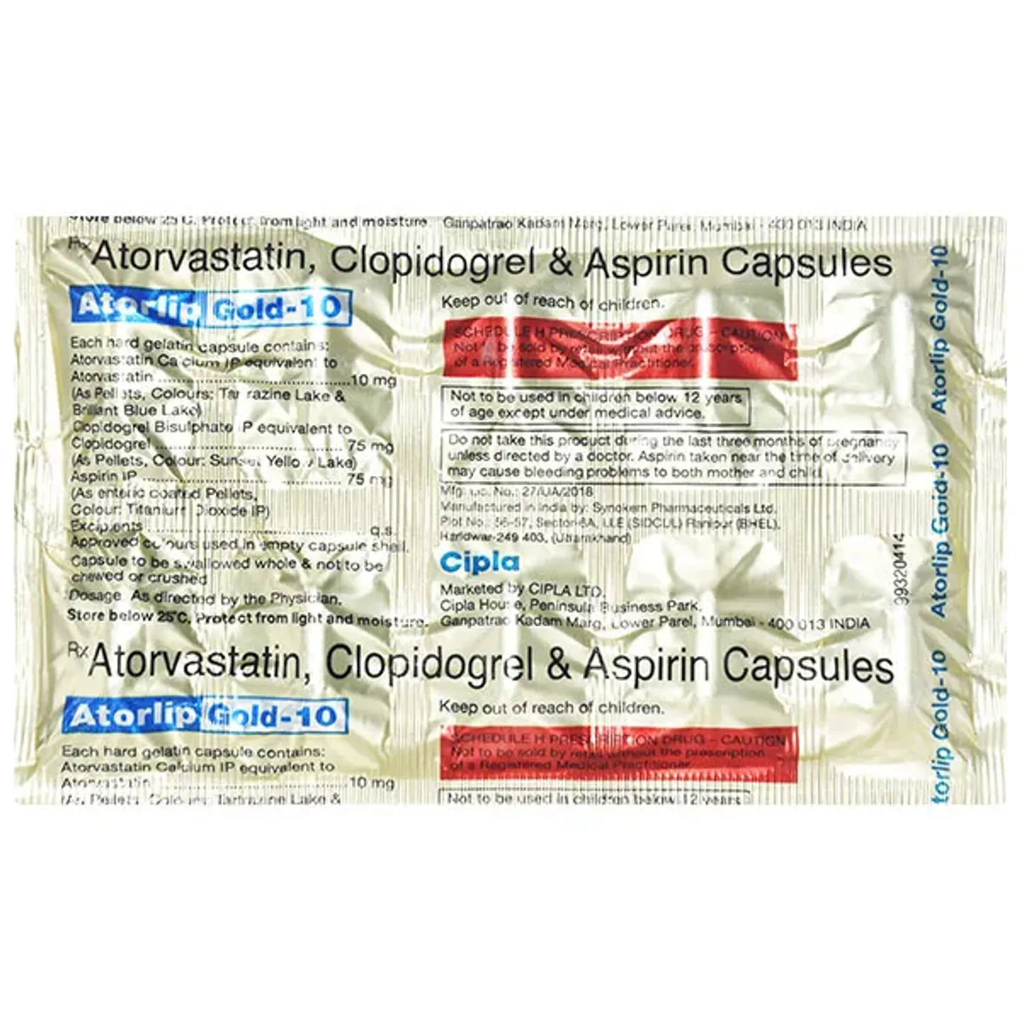 Atorlip Gold 10 Capsule product image