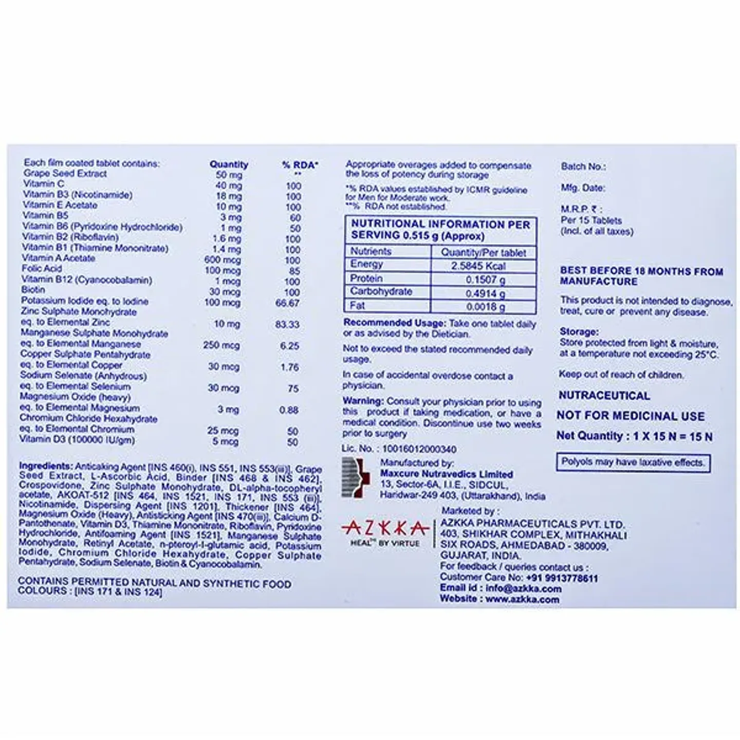 Azkavit Tablet product image