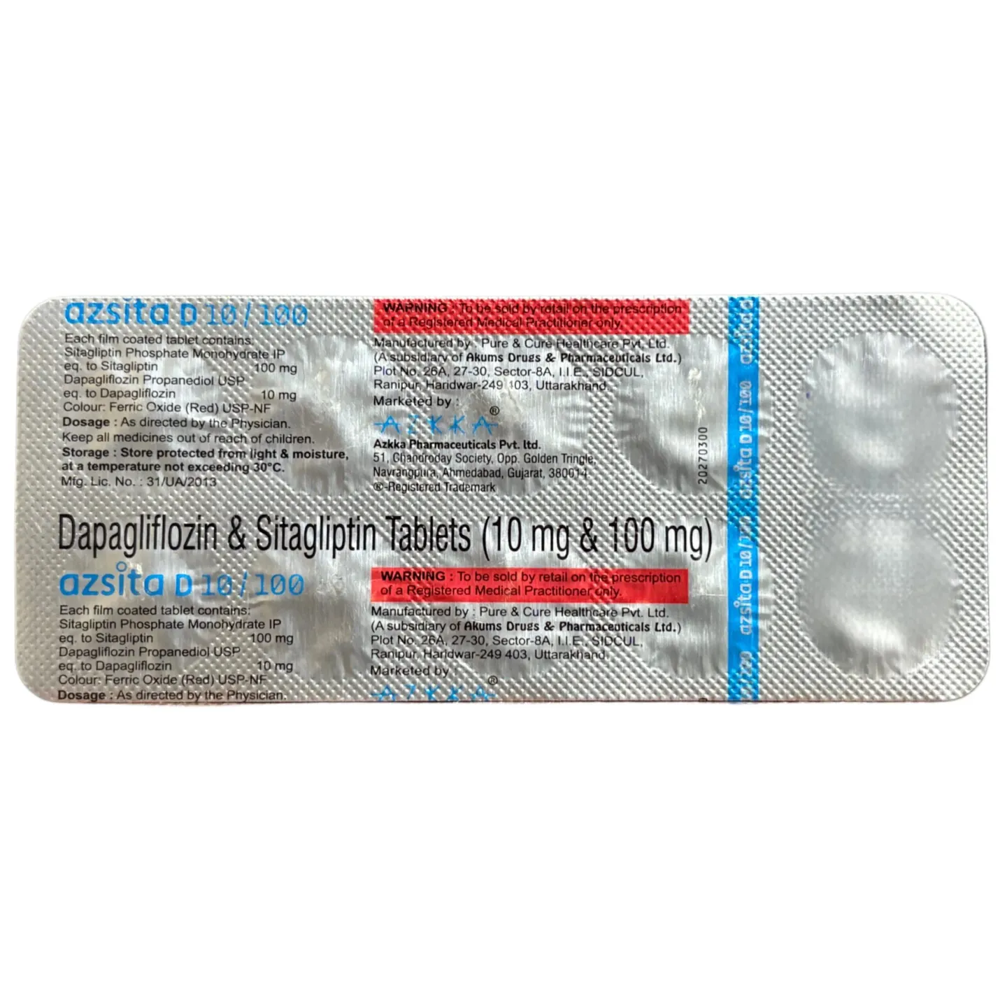 Azsita D 10/100 Tablet product image