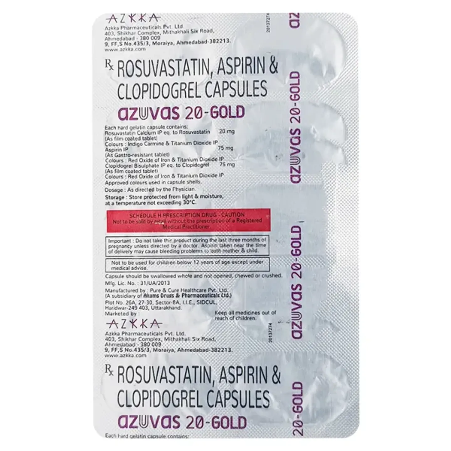 Azuvas 20 Gold Capsule product image