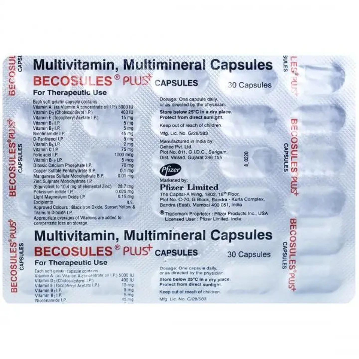 Becosules Plus Capsule product image