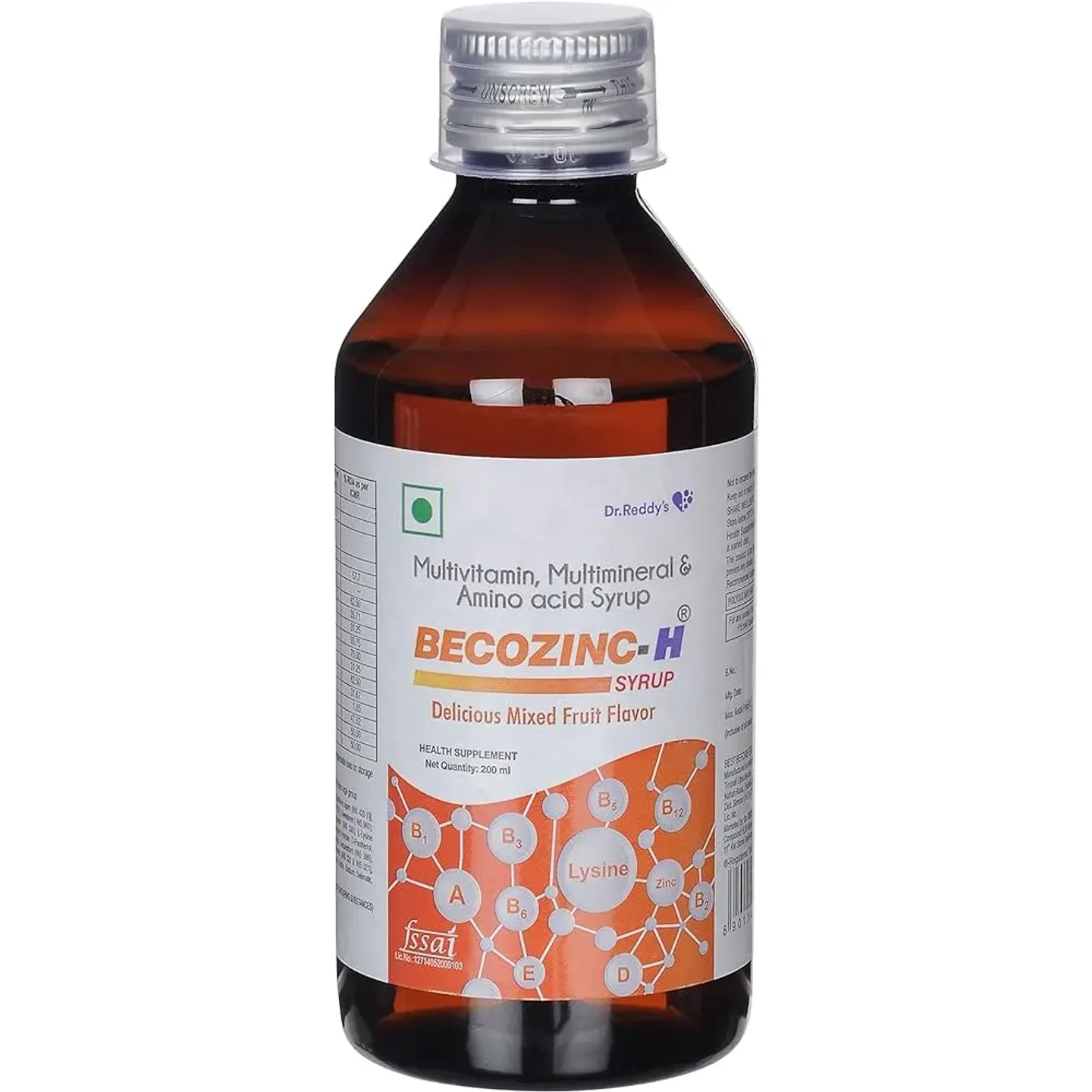 Becozinc H Syrup 200ml product image