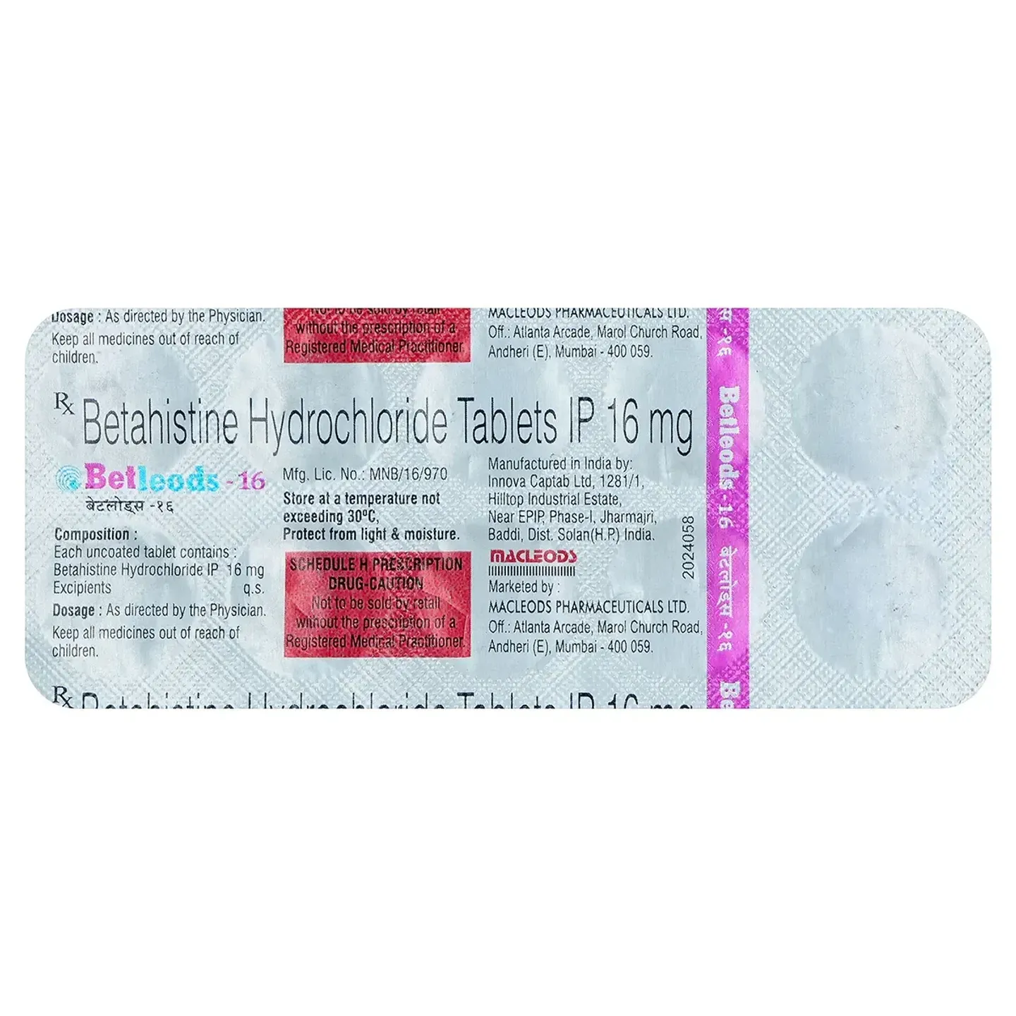 Betleods 16 Tablet product image