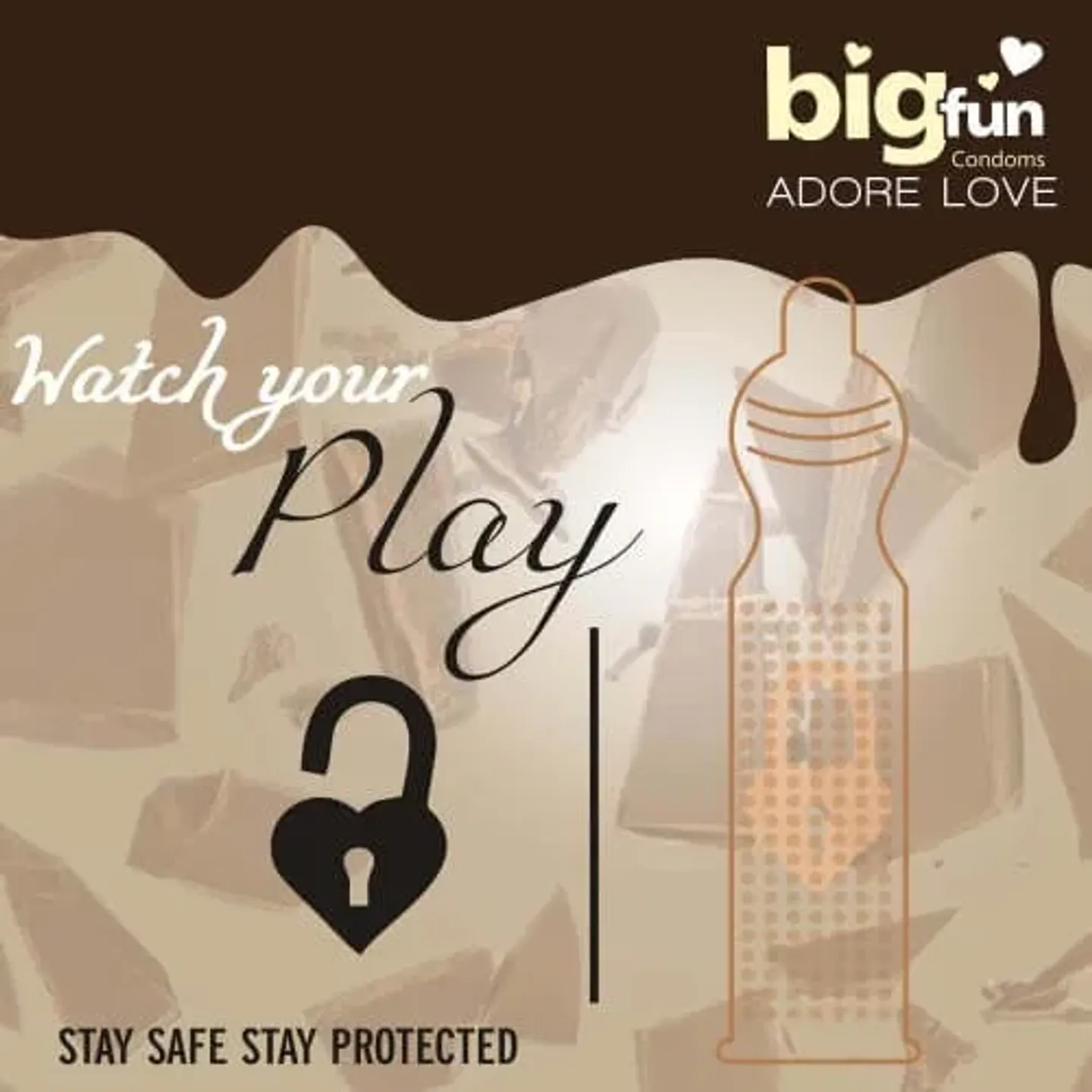 Bigfun Chocolate Flavored Dotted & Lubricat... product image