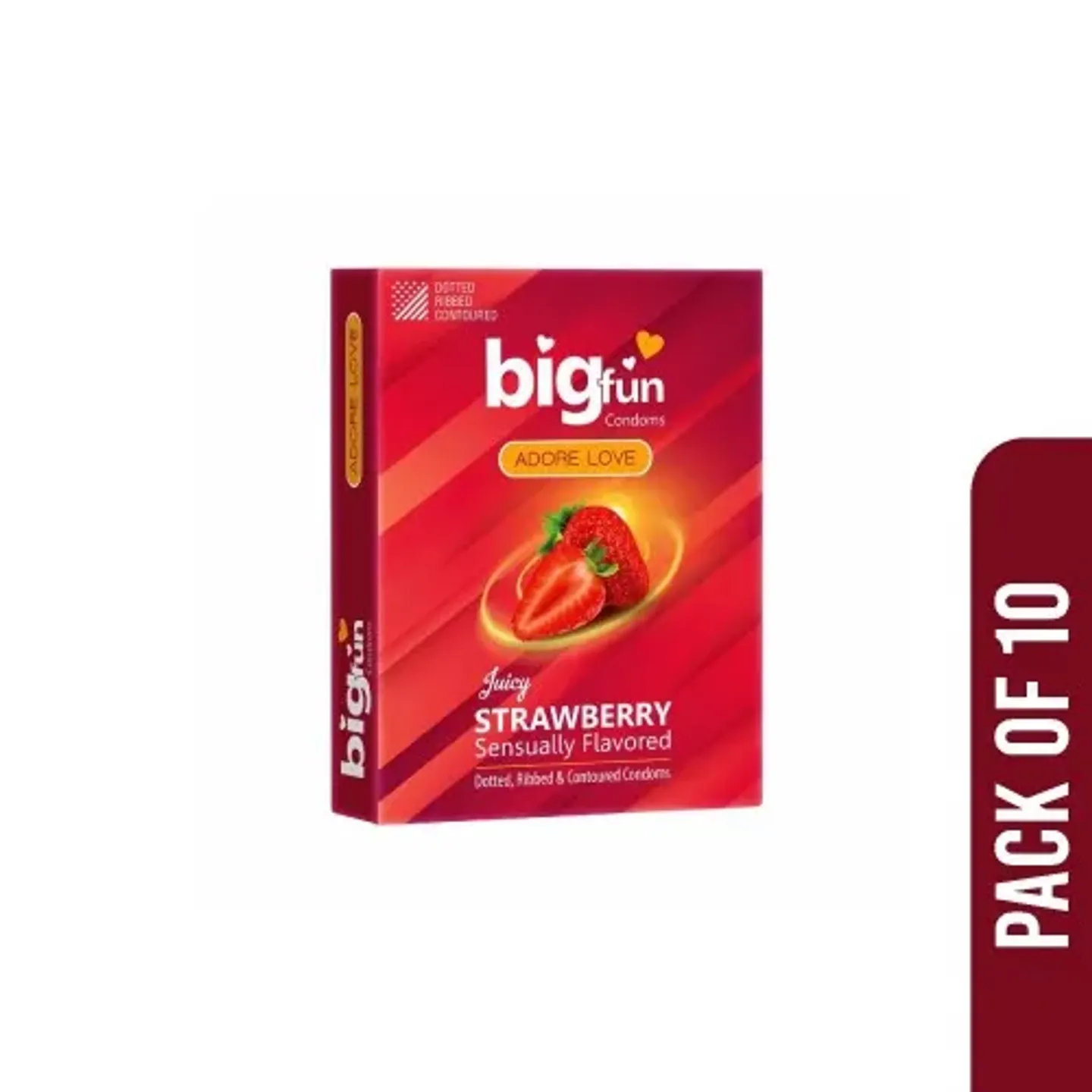 Bigfun Strawberry Flavored Condom 10 Pcs product image