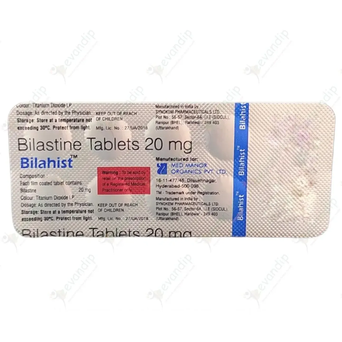 Bilahist 20 Tablet product image