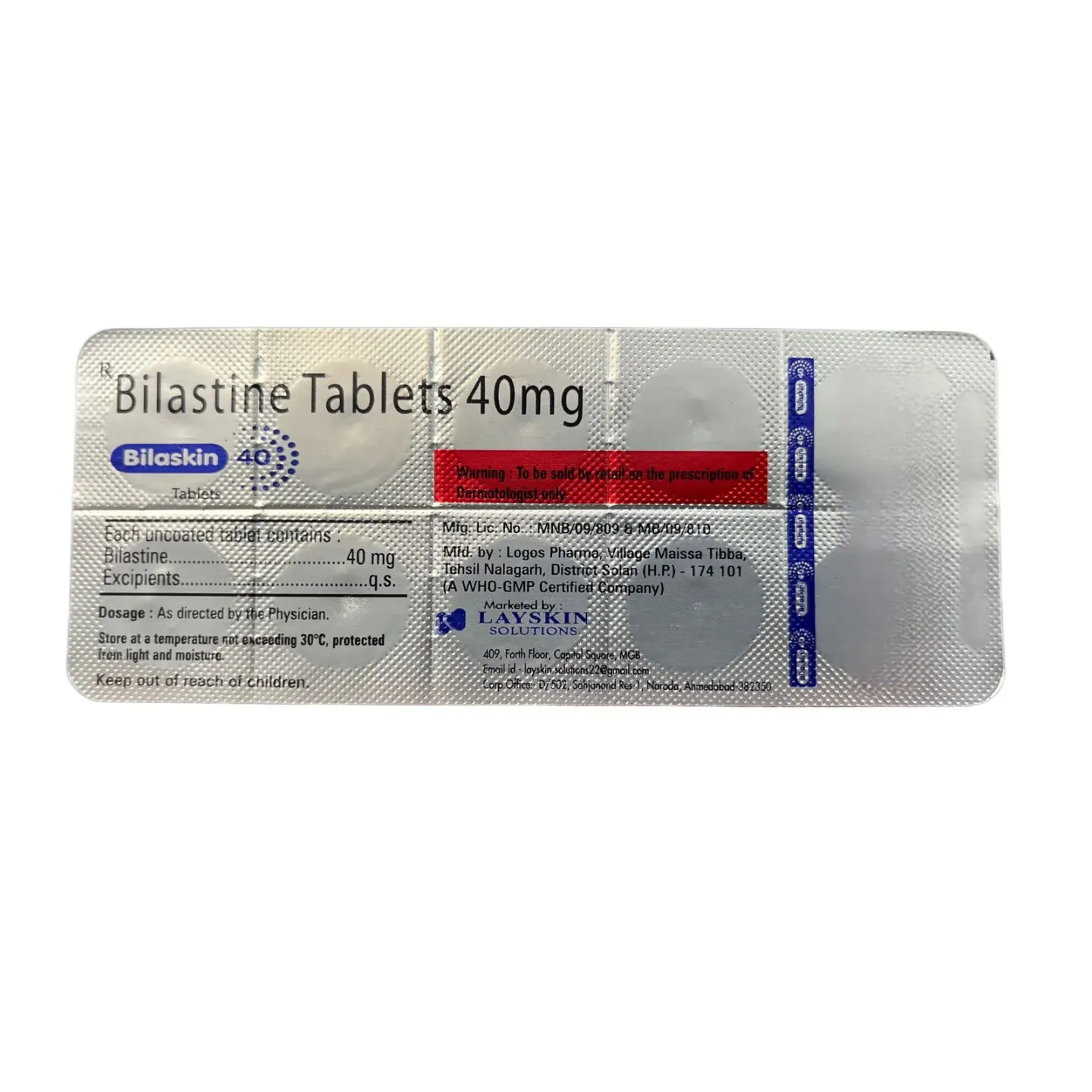 Bilaskin 40mg Tablet product image