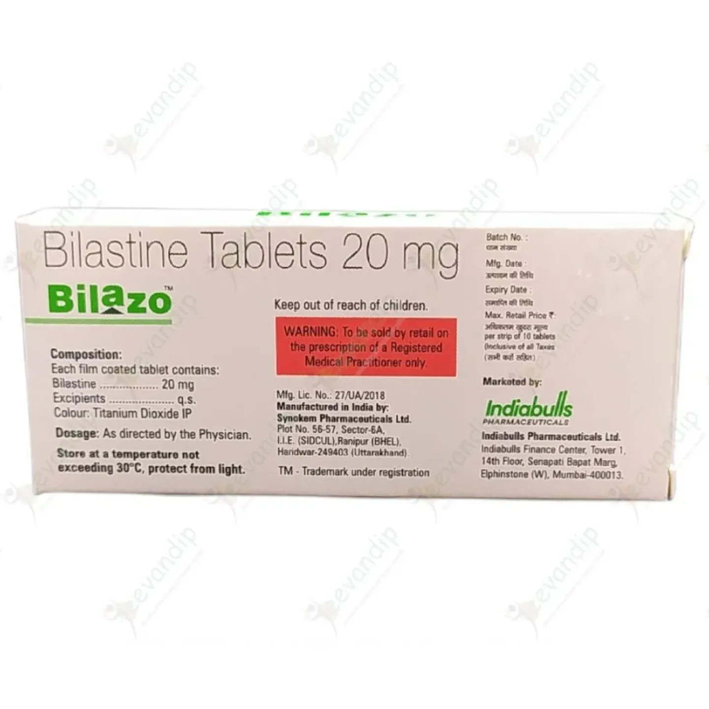 Bilazo 20 Tablet product image