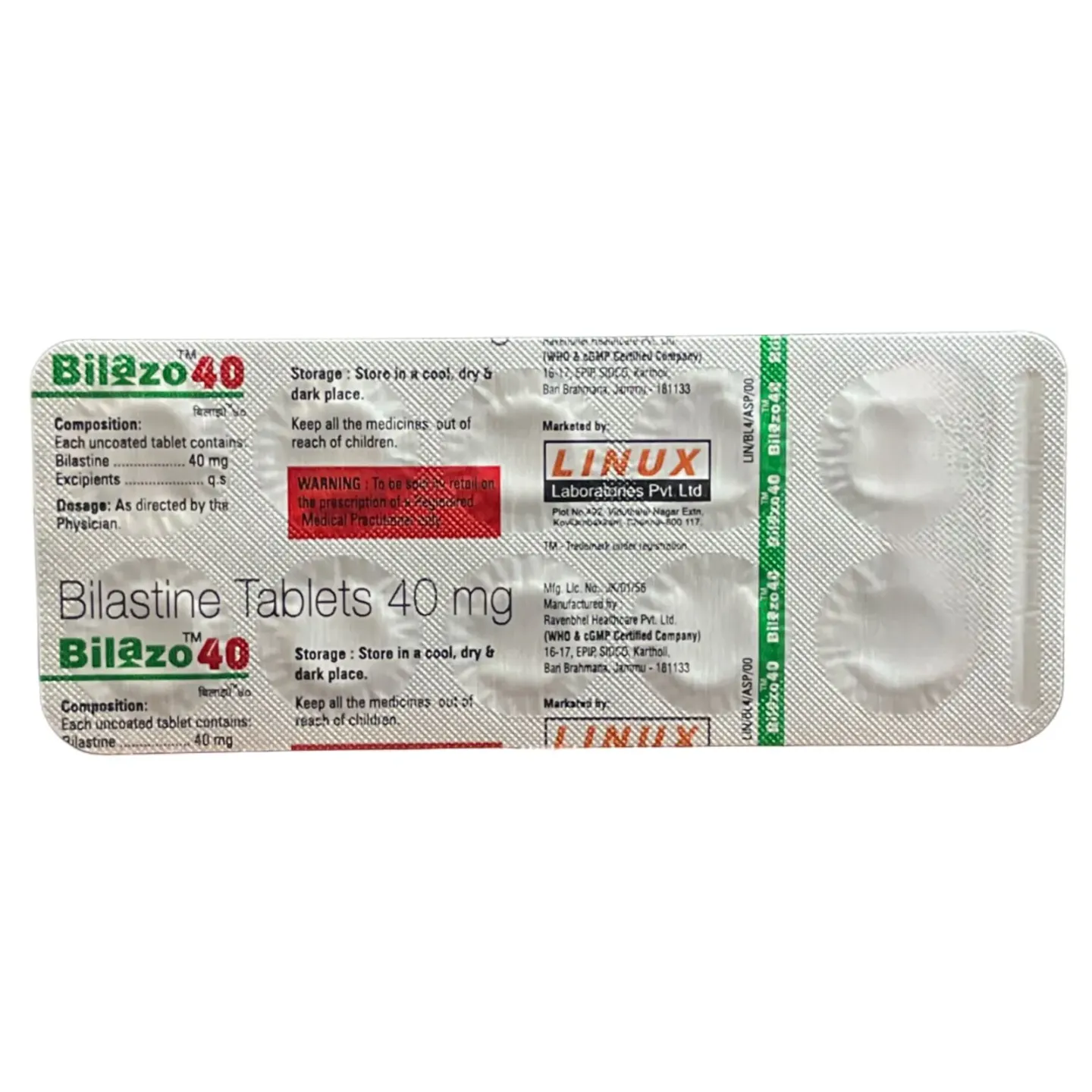 Bilazo 40 Tablet product image