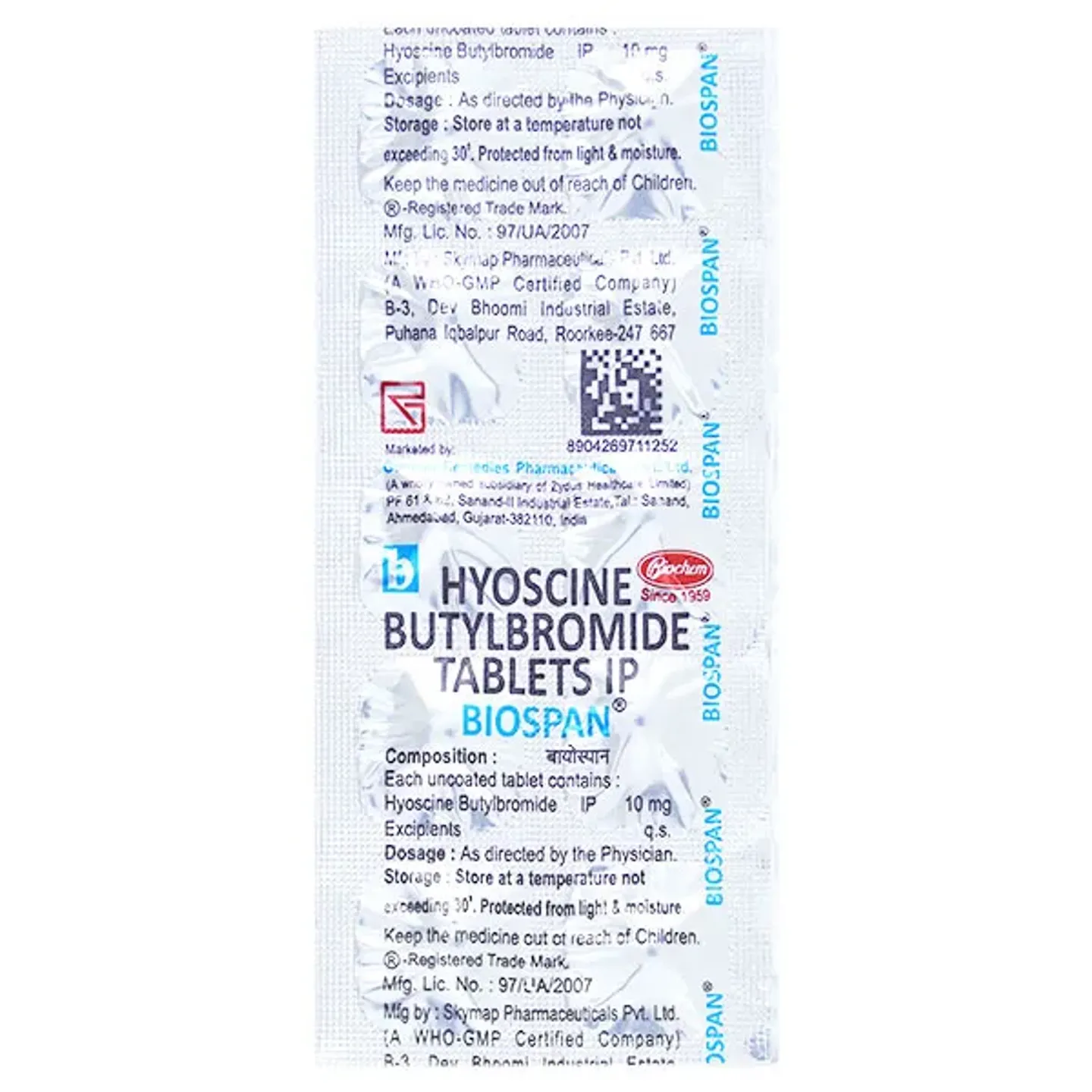 Biospan 10mg Tablet product image