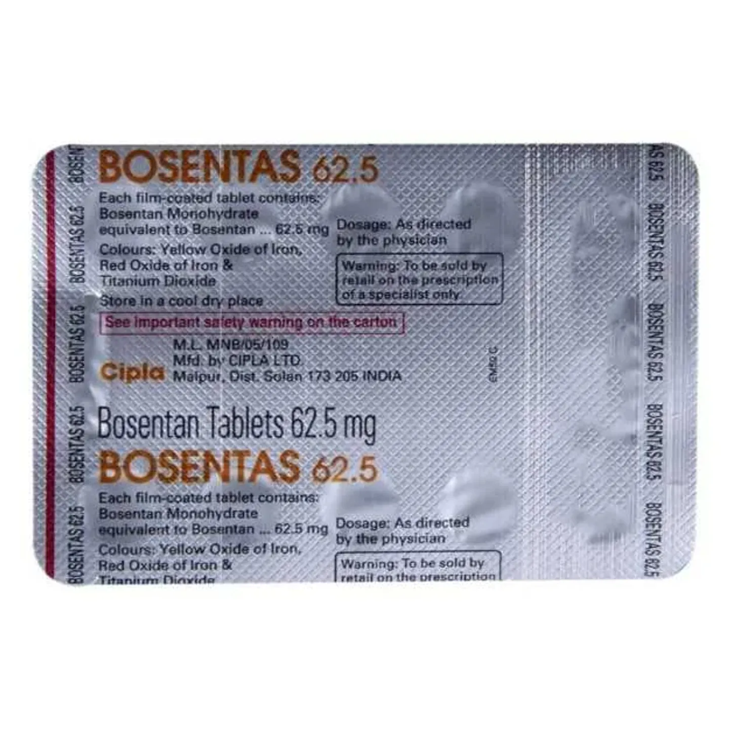 Bosentas 62.5 Tablet product image