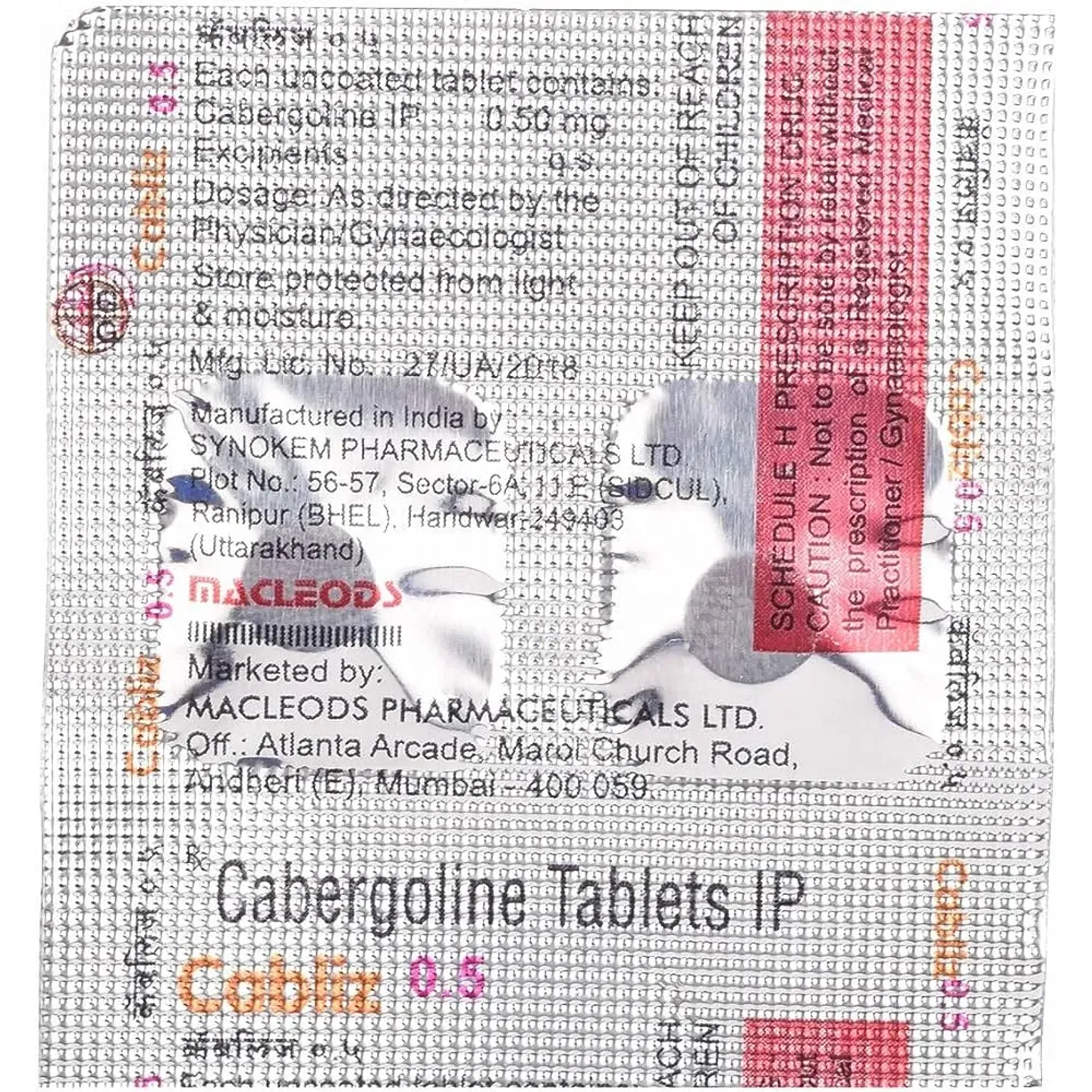 Cabliz 0.5 Tablet product image