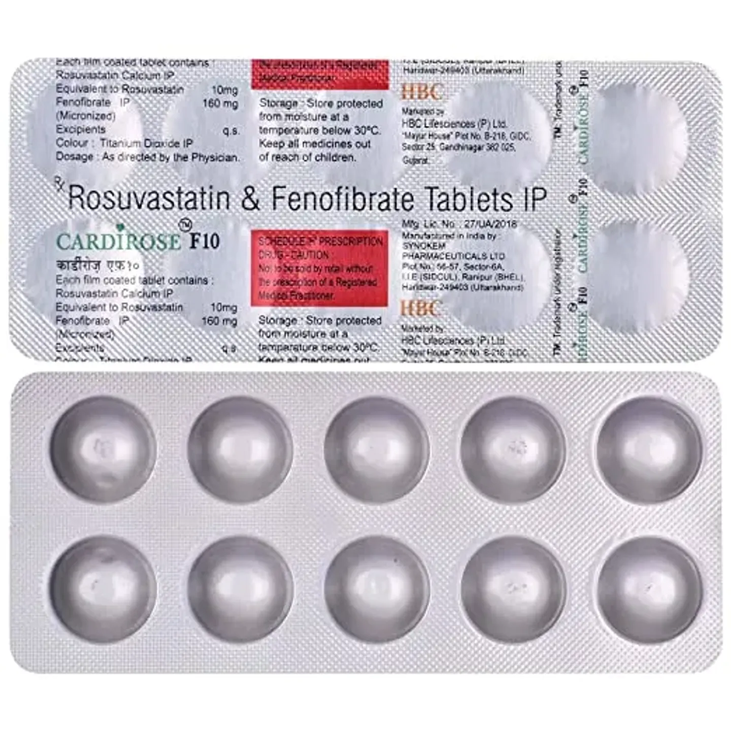 Cardirose F 10 Tablet product image