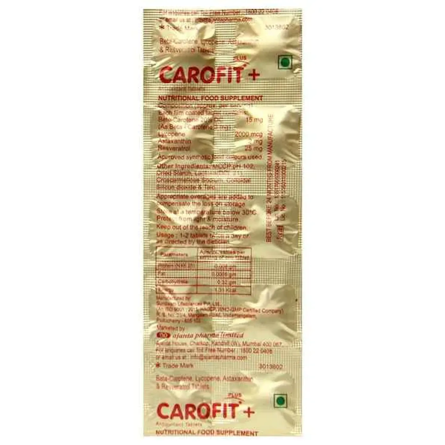 Carofit Plus Tablet product image