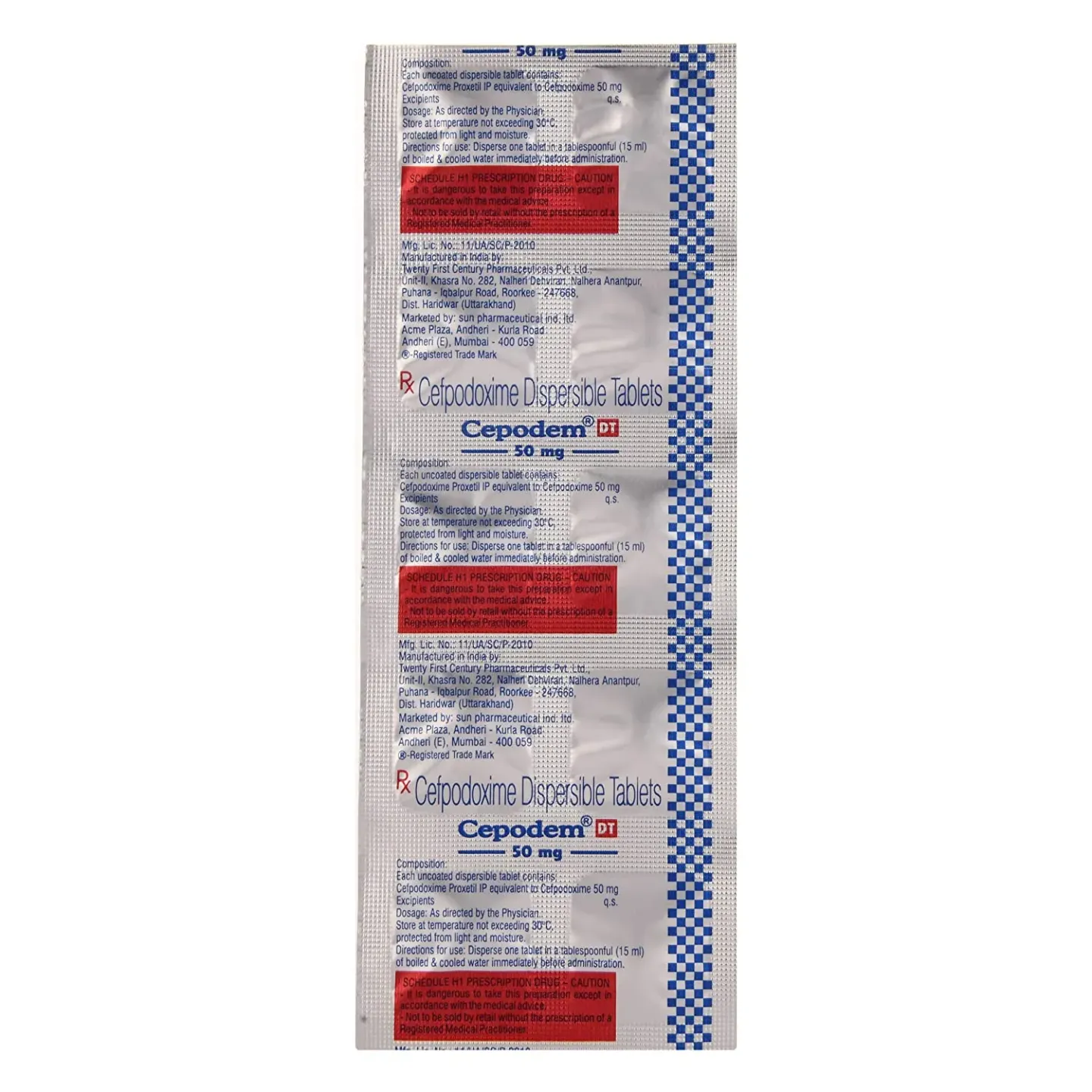 Cepodem 50 Dt Tablet product image