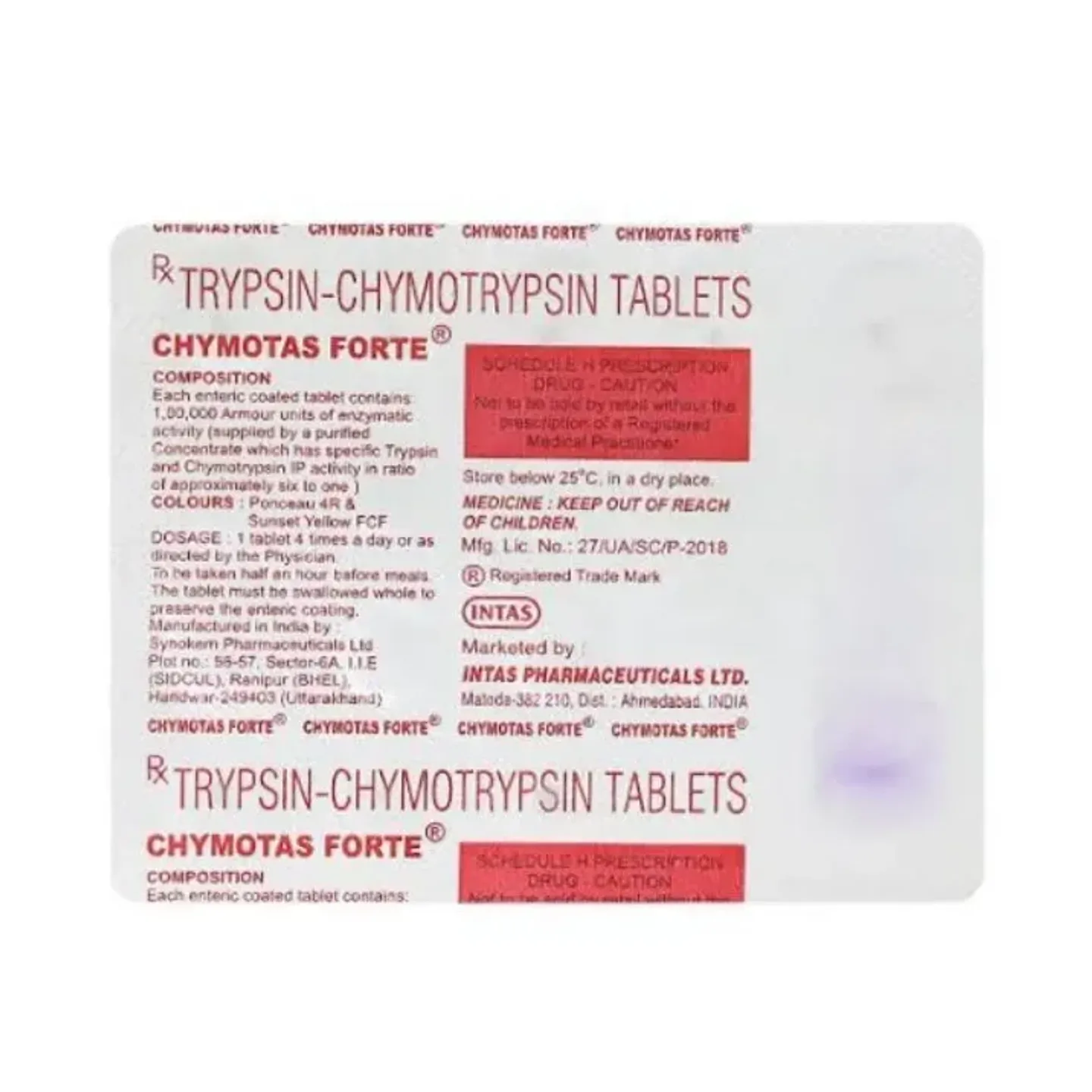 Chymotas Forte Tablet product image