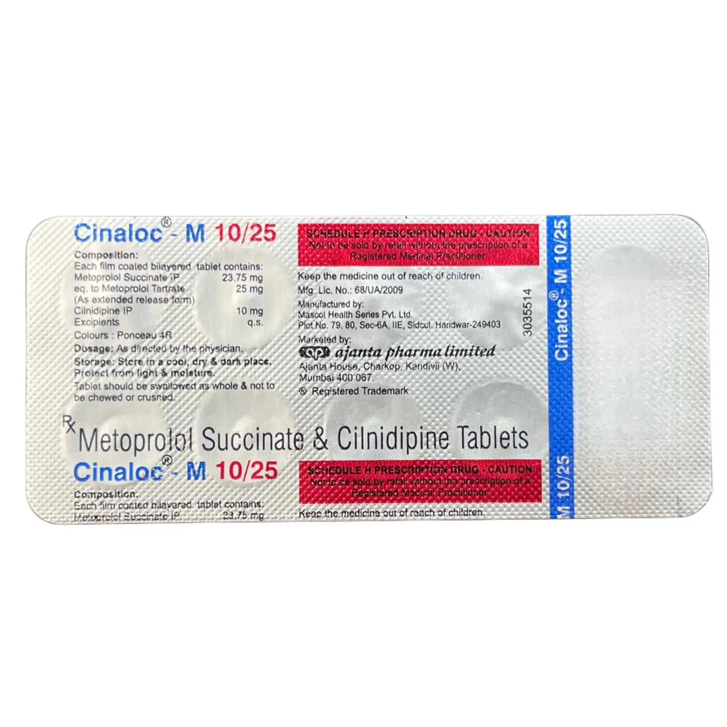 Cinaloc M 10/25 Tablet product image