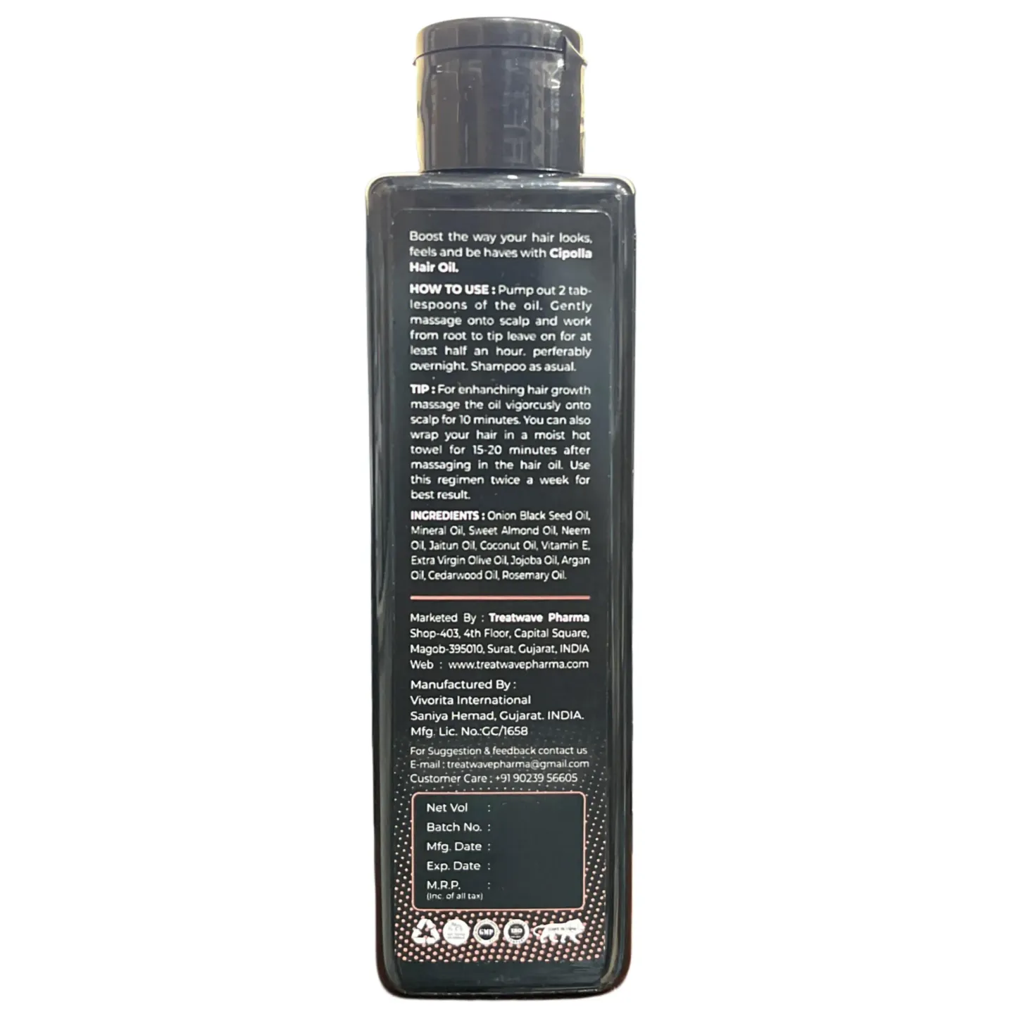 Cipolla Hair Oil 200ml product image