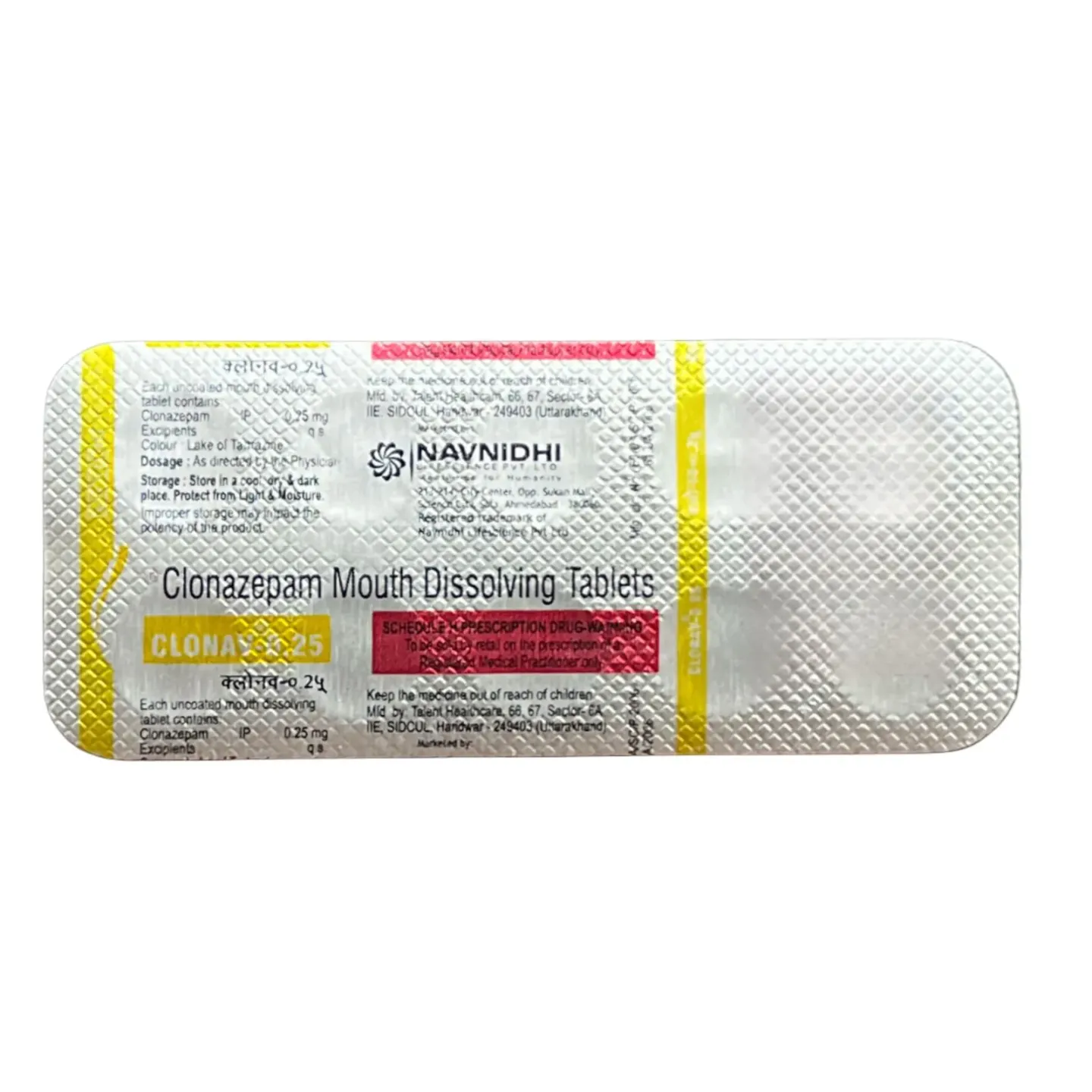 Clonav 0.25 Tablet product image