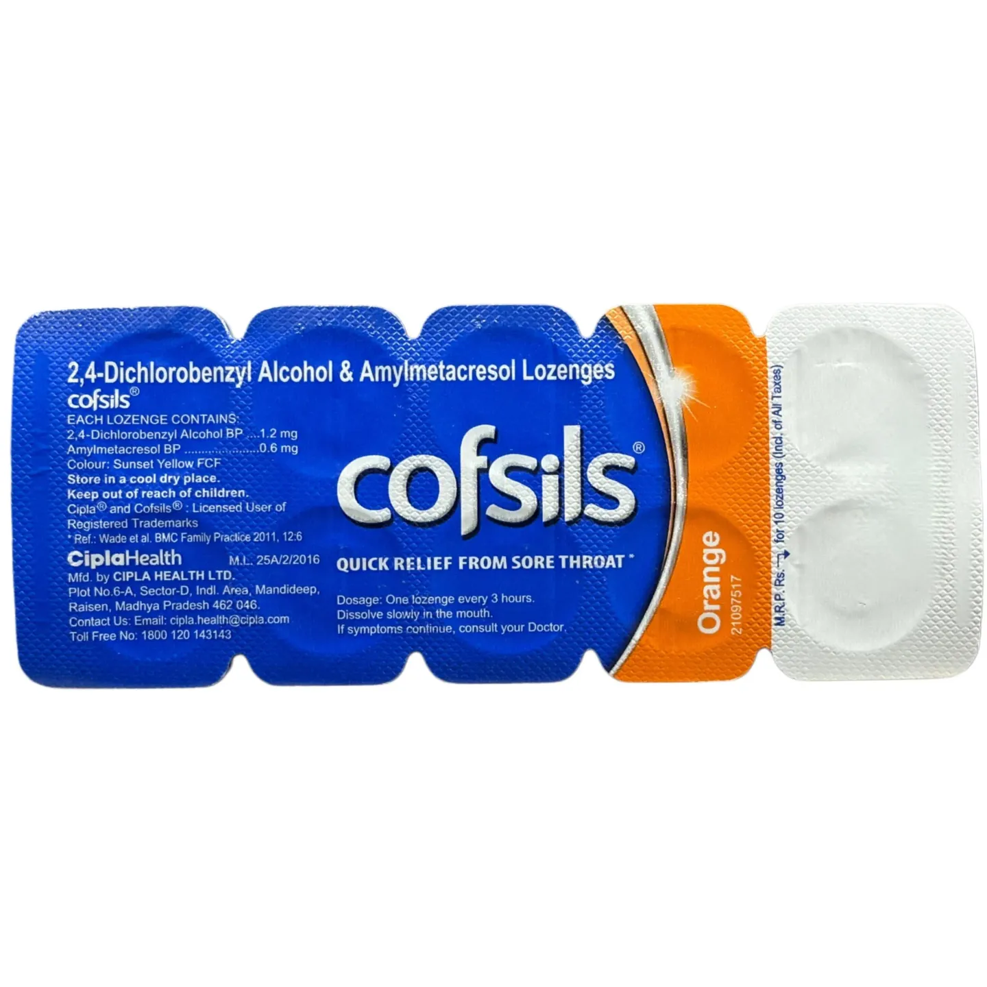 Cofsils Orange Lozenges Tablet product image
