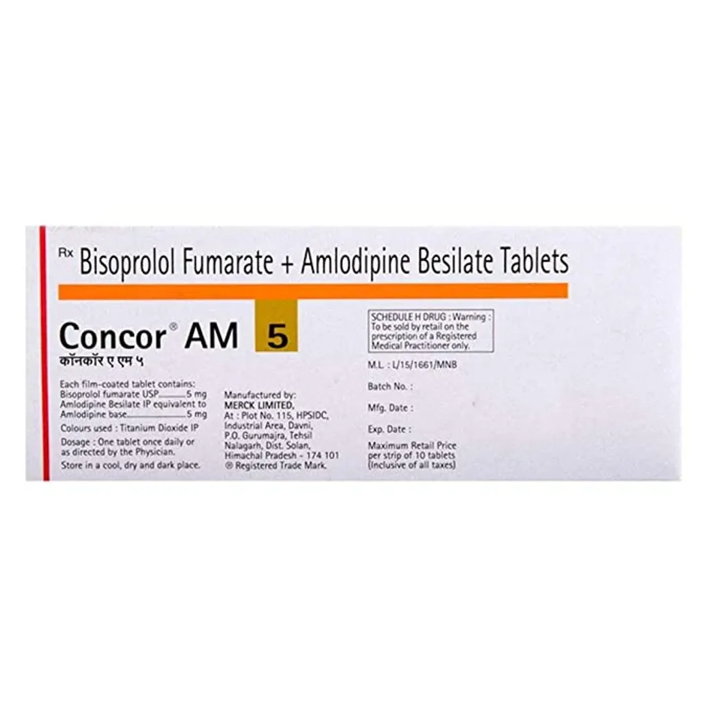 Concor Am 5 Tablet product image