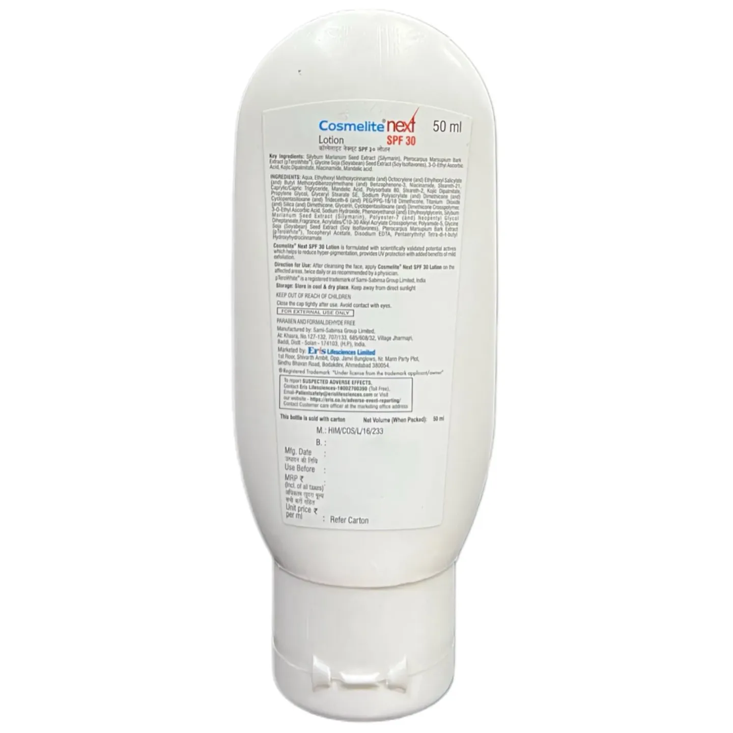Cosmelite Next Spf 30 Lotion 50ml product image