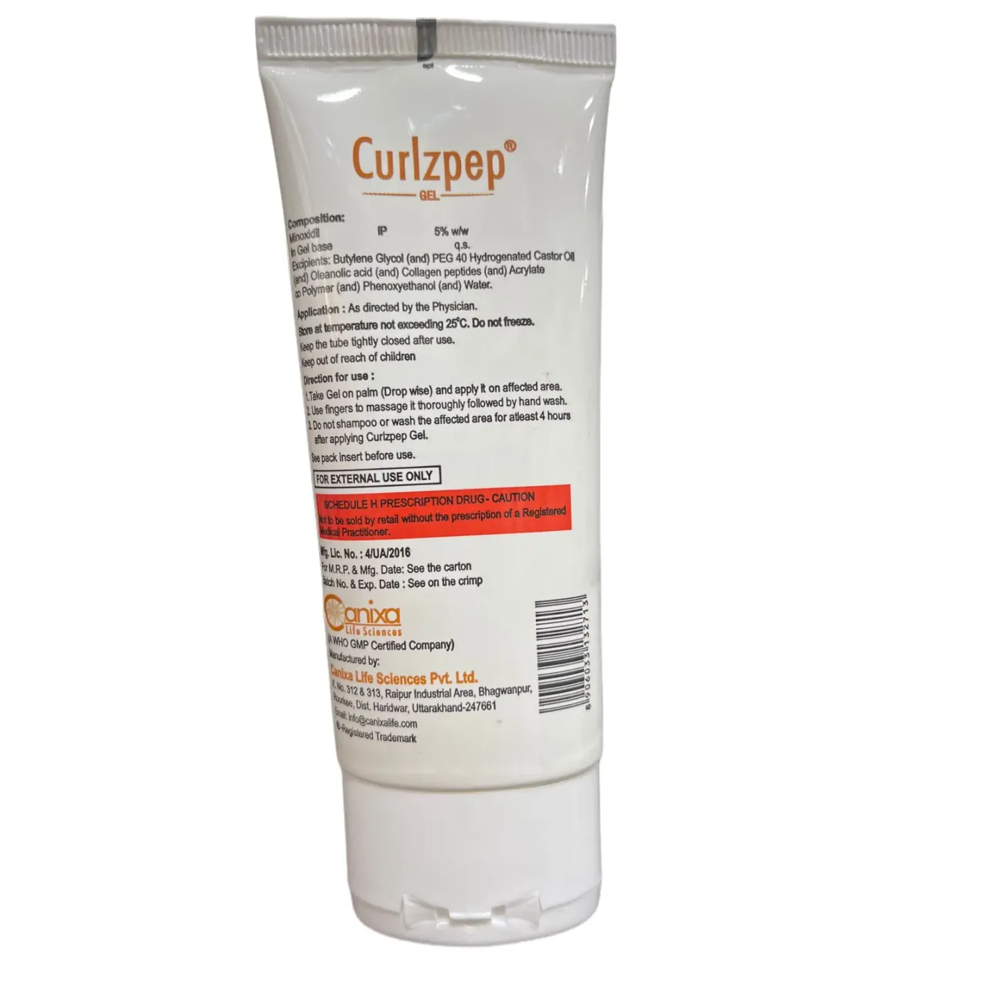 Curlzpep 5% Gel 60gm product image