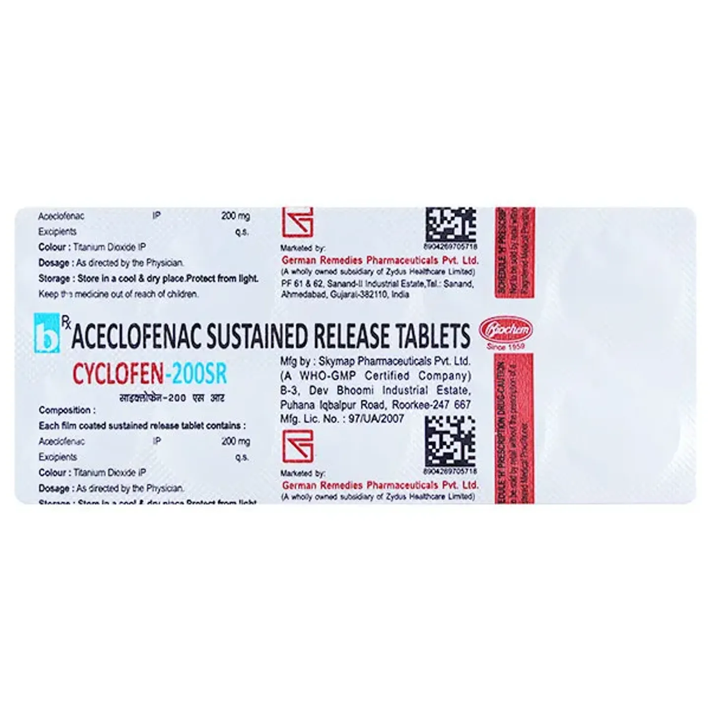 Cyclofen 200 Sr Tablet product image