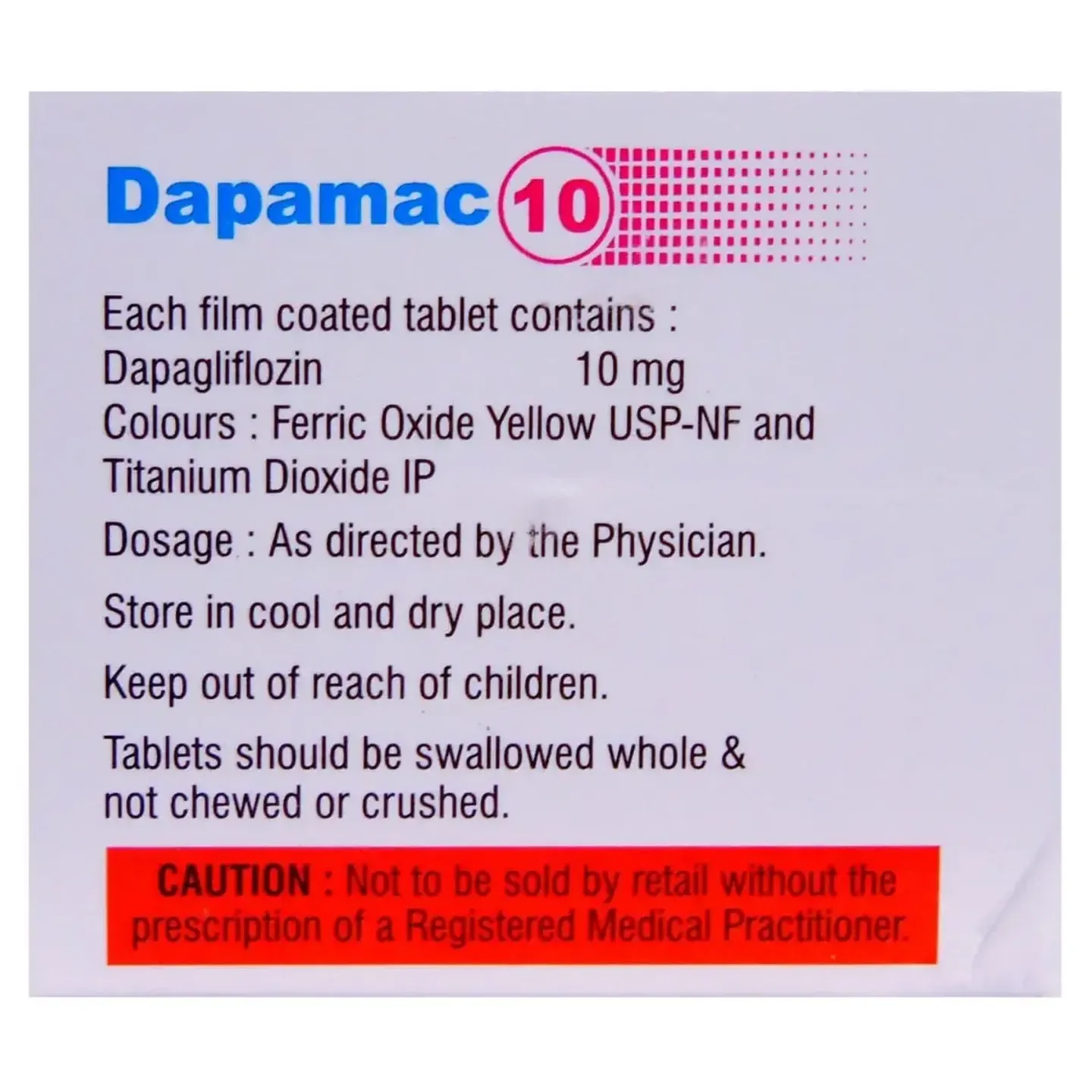 Dapamac 10 Tablet product image