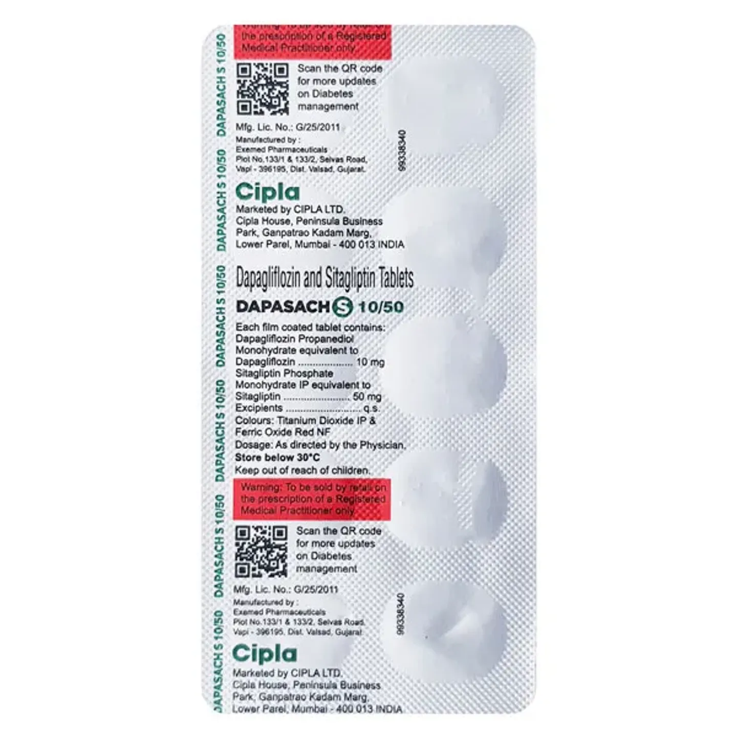 Dapasach S 10/50 Tablet product image