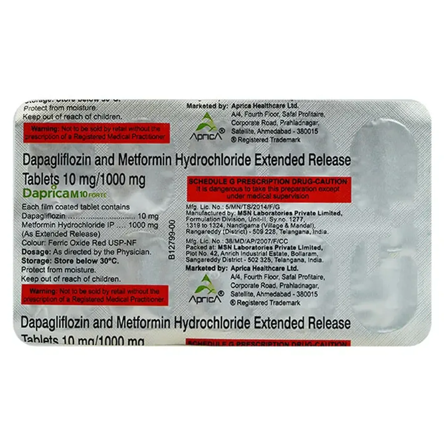 Daprica M Forte Tablet product image