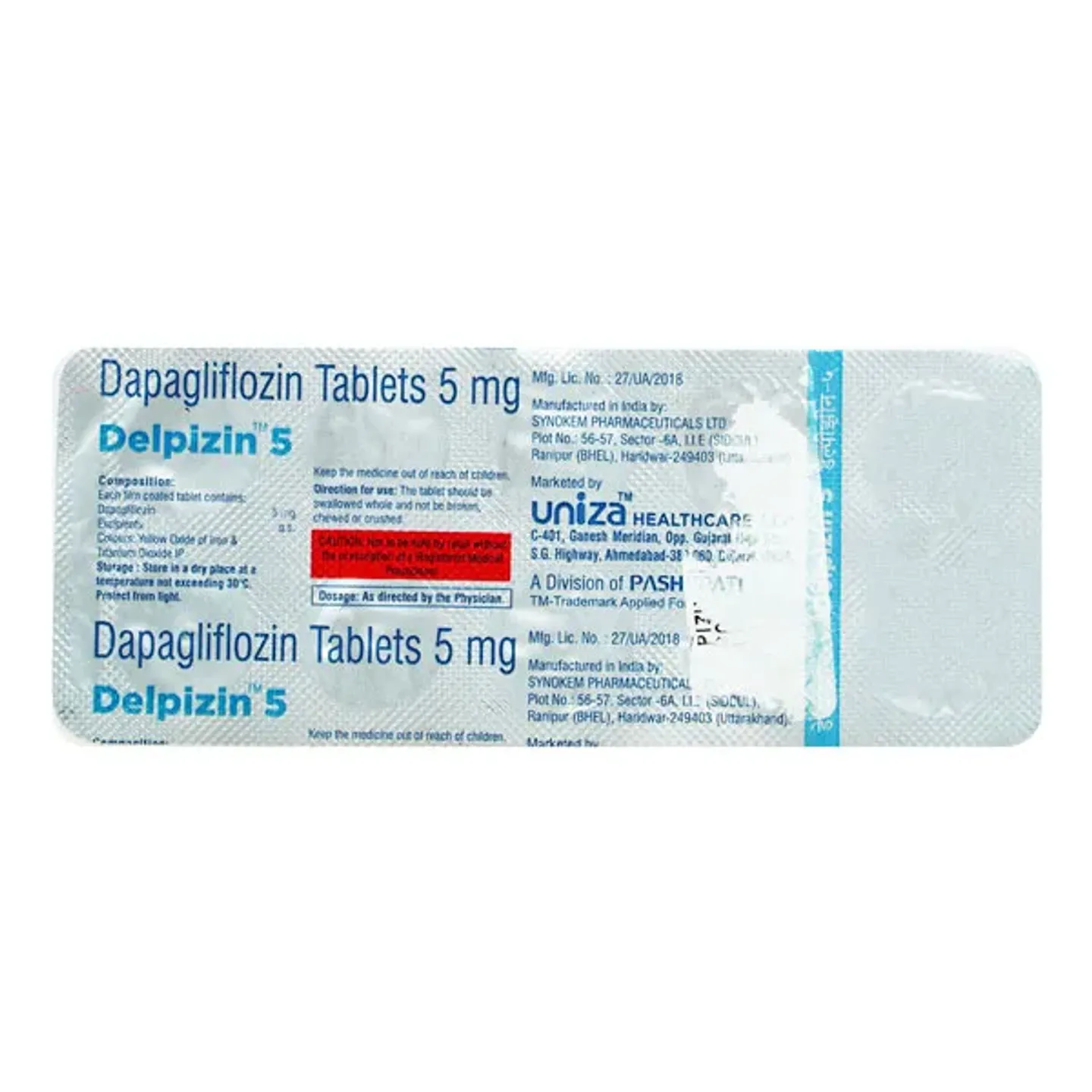 Delpizin 5 Tablet product image