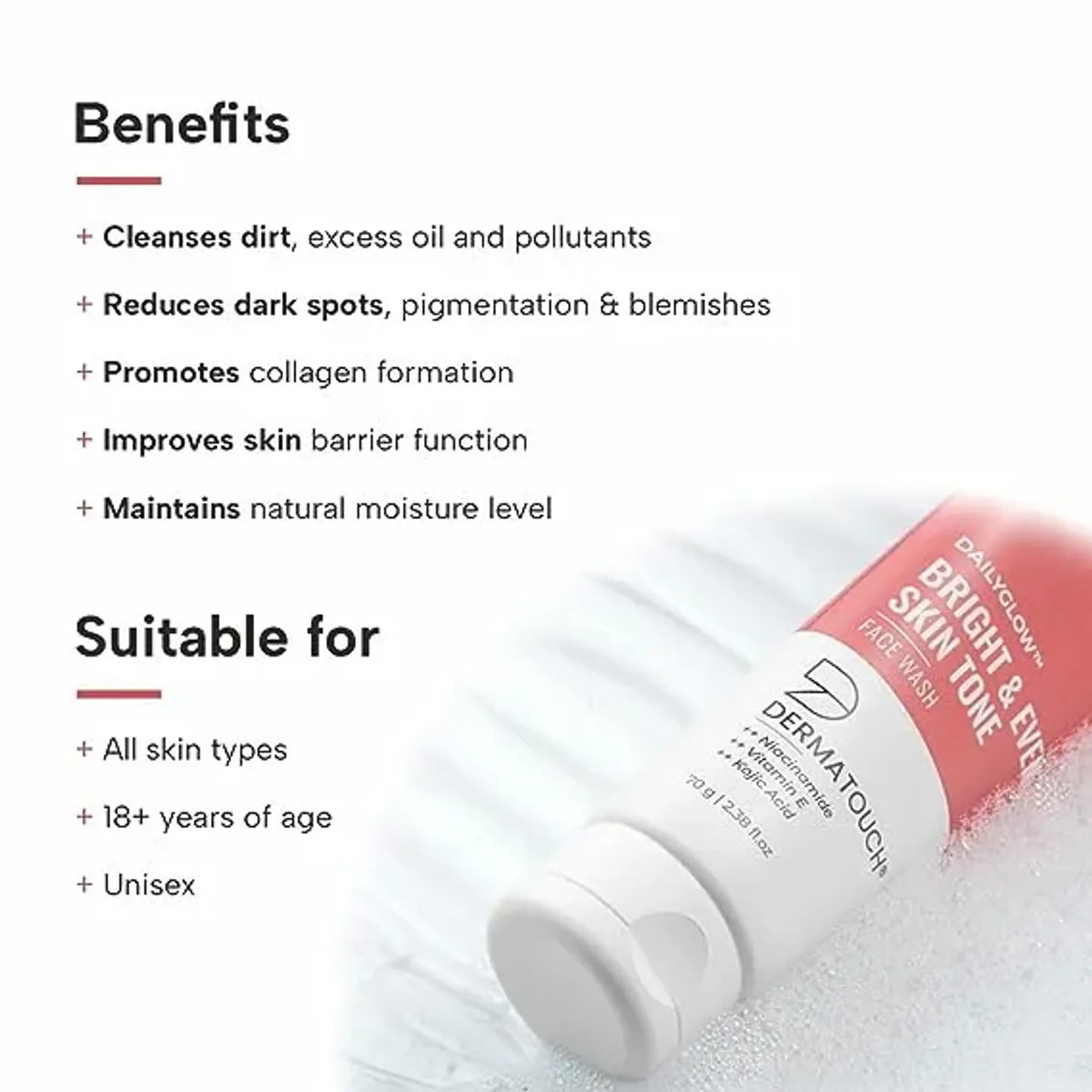 Dermatouch Bright & Even Skin Tone Face Wash product image