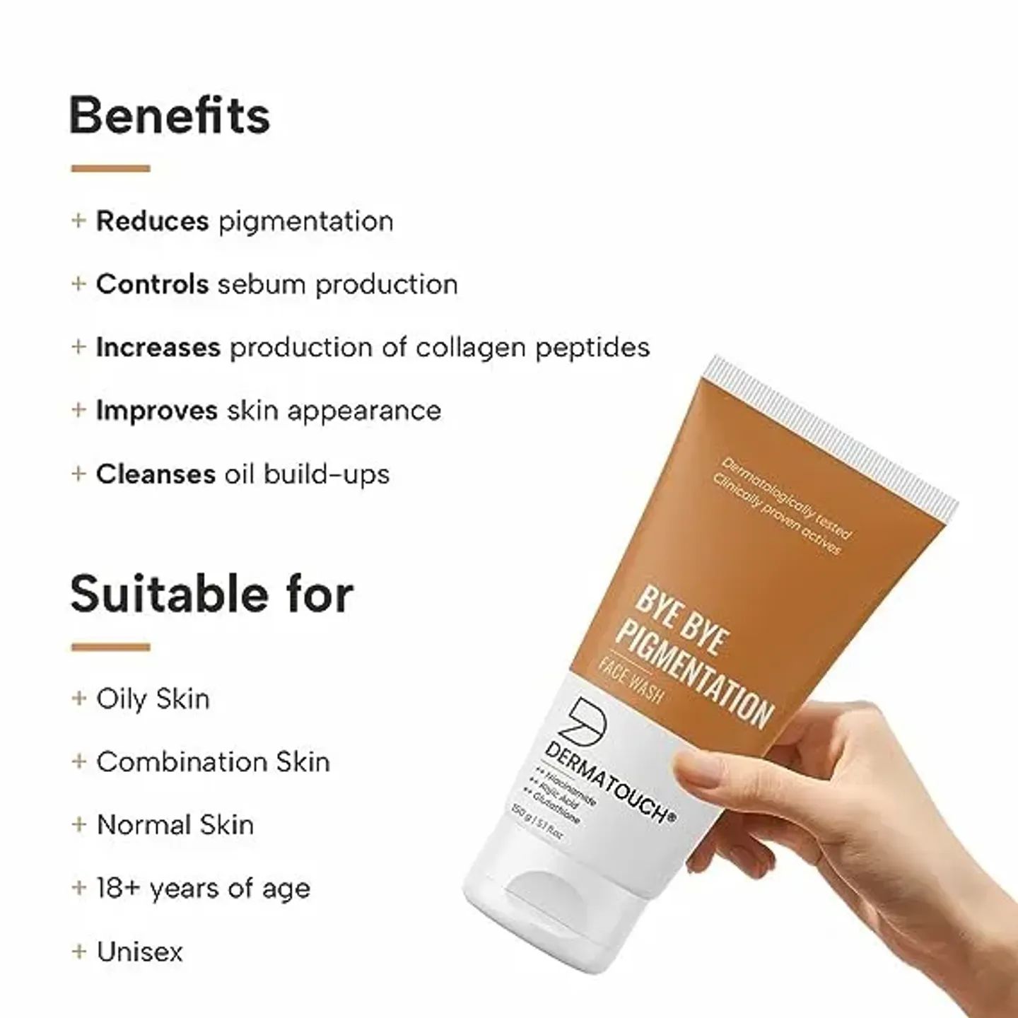 Dermatouch Pigmentation Face Wash 150gm product image