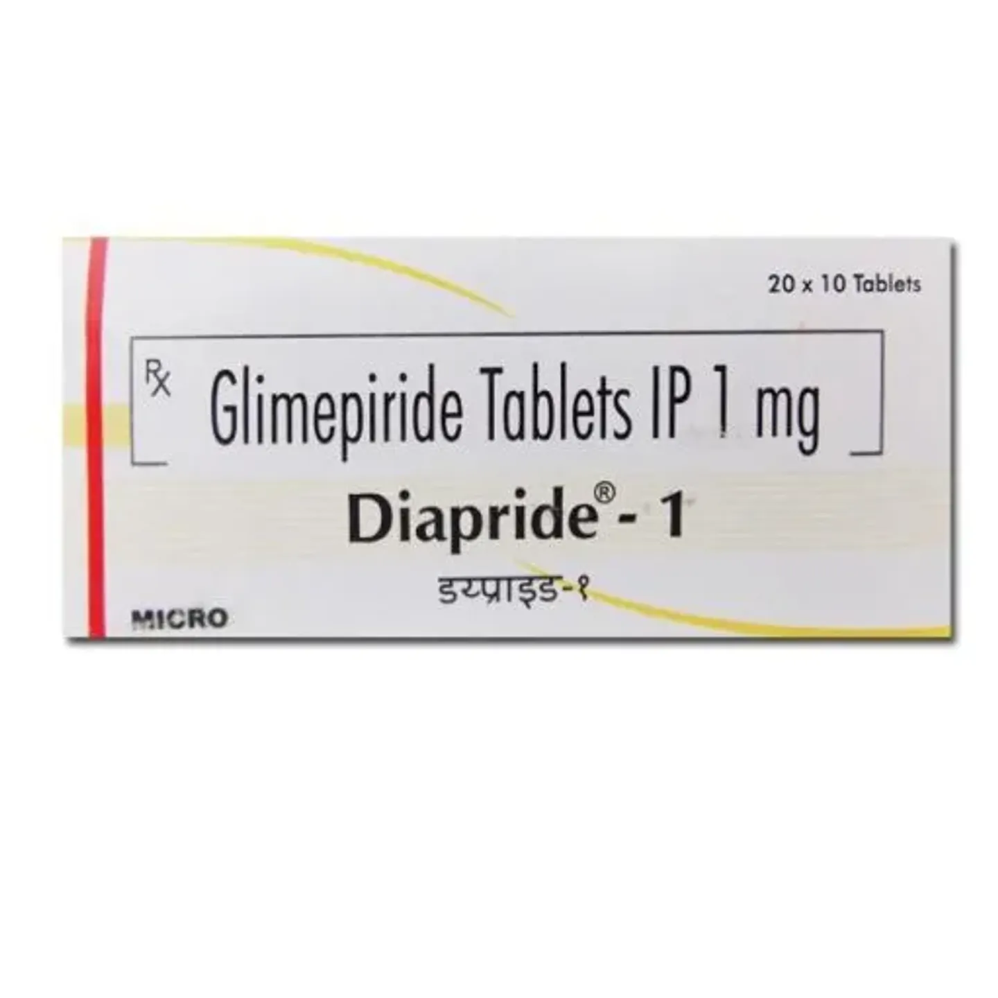 Diapride 1 Tablet product image