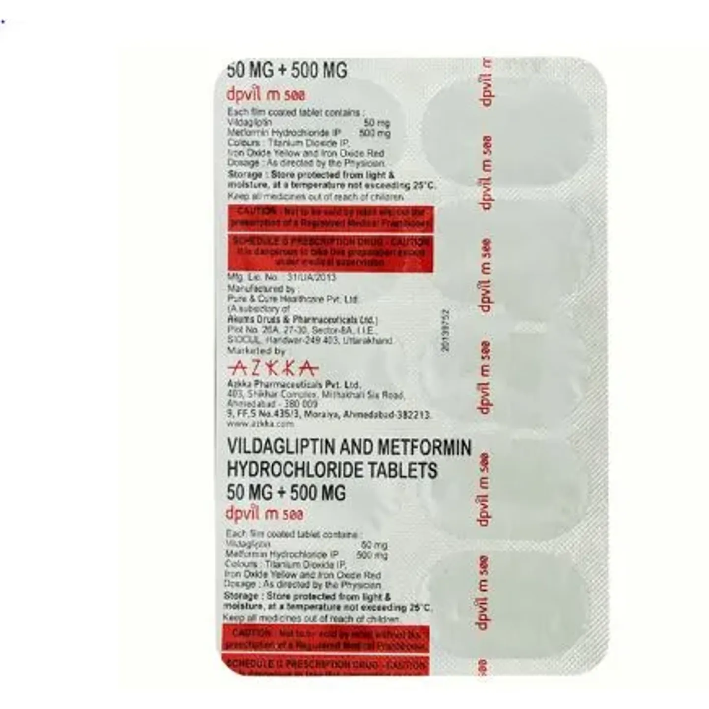 Dpvil M 500 Tablet product image