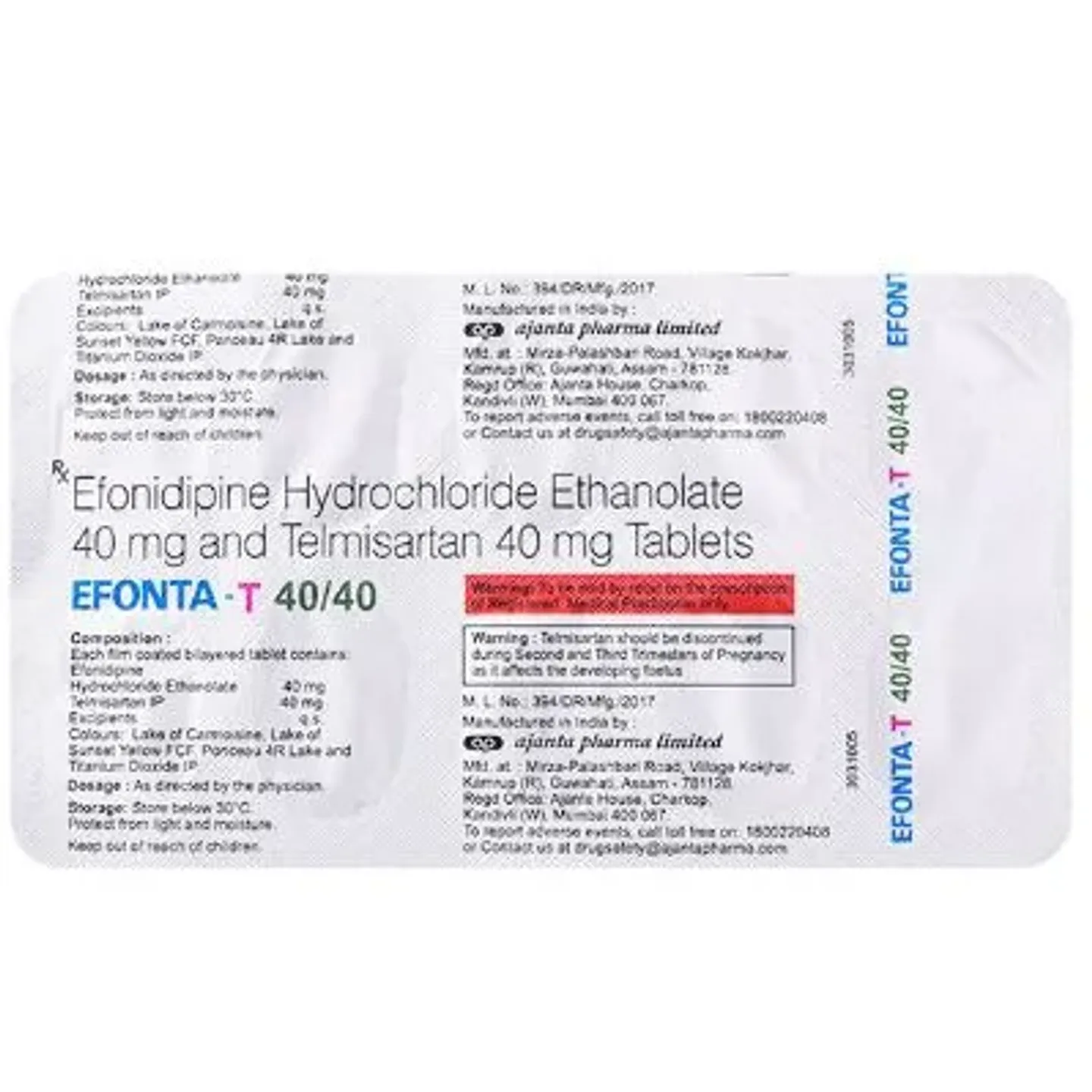 Efonta T 40/40 Tablet product image